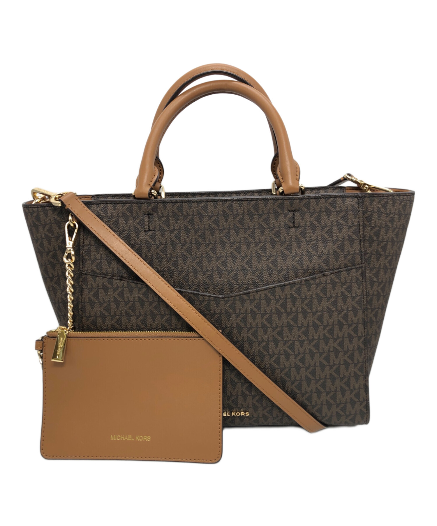MICHAEL KORS ブラウンモノグラムトートバッグ Michael Kors 
