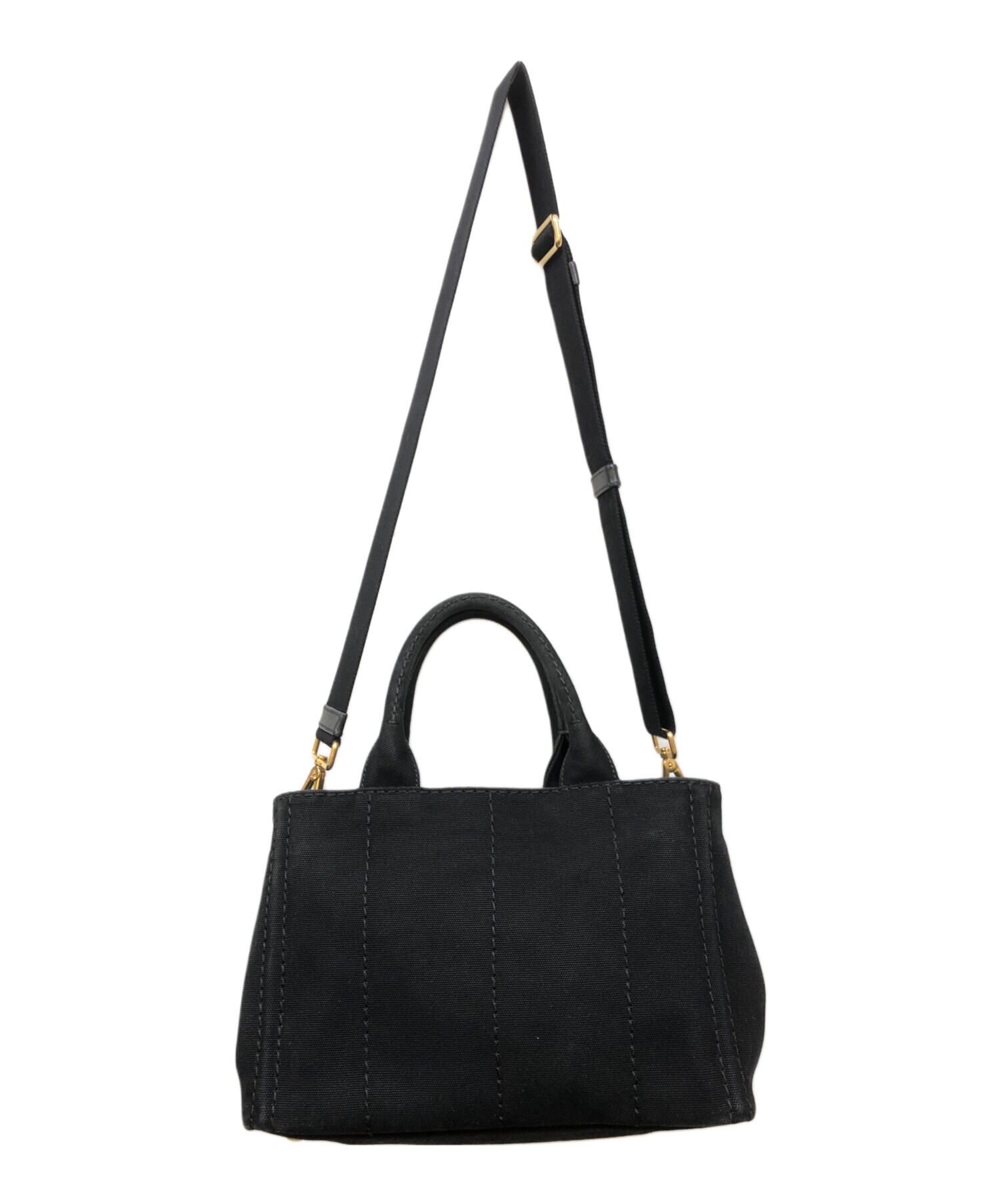中古・古着通販】PRADA (プラダ) 2WAYカナパSハンドバッグ ブラック