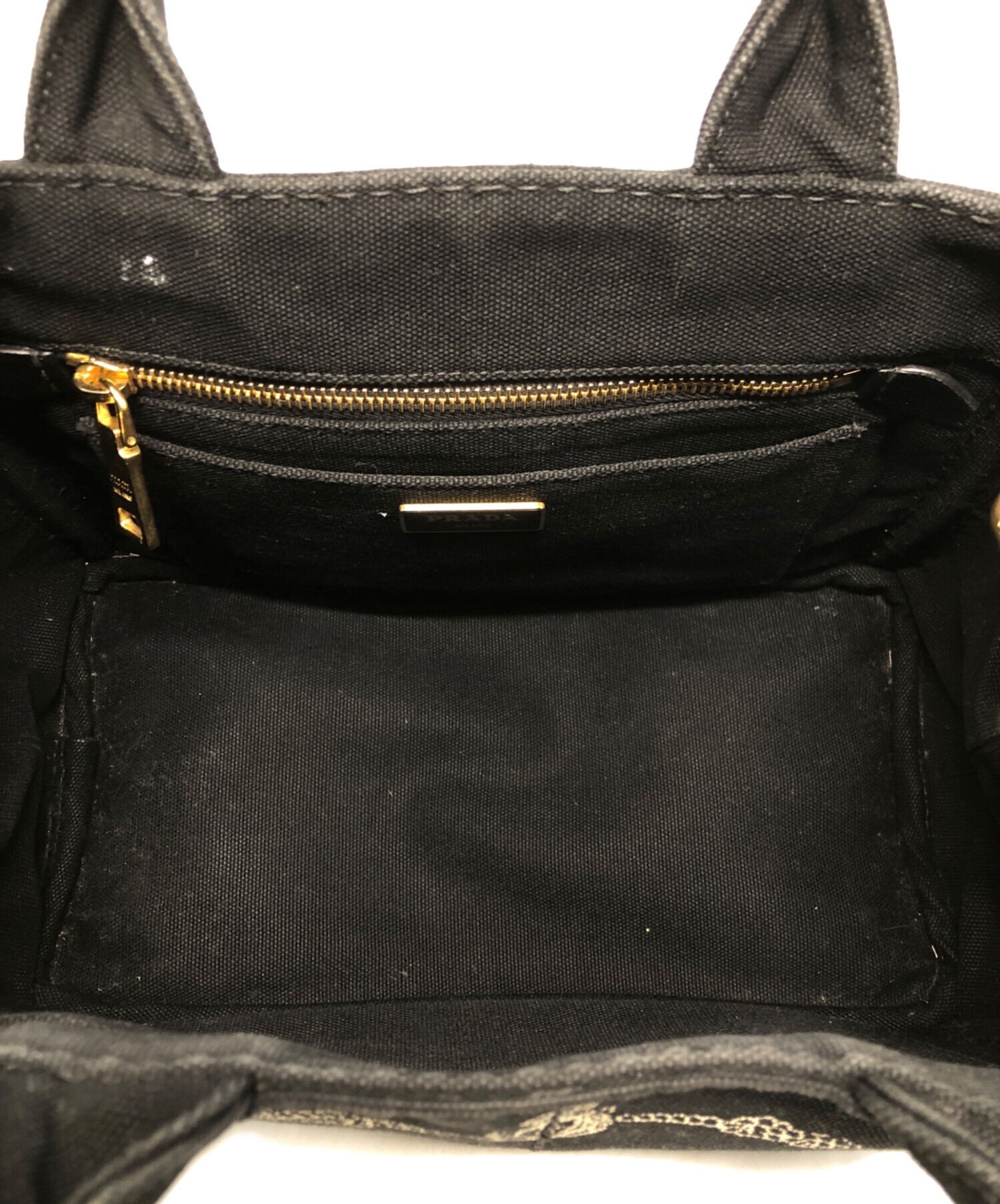 中古・古着通販】PRADA (プラダ) 2WAYカナパSハンドバッグ ブラック