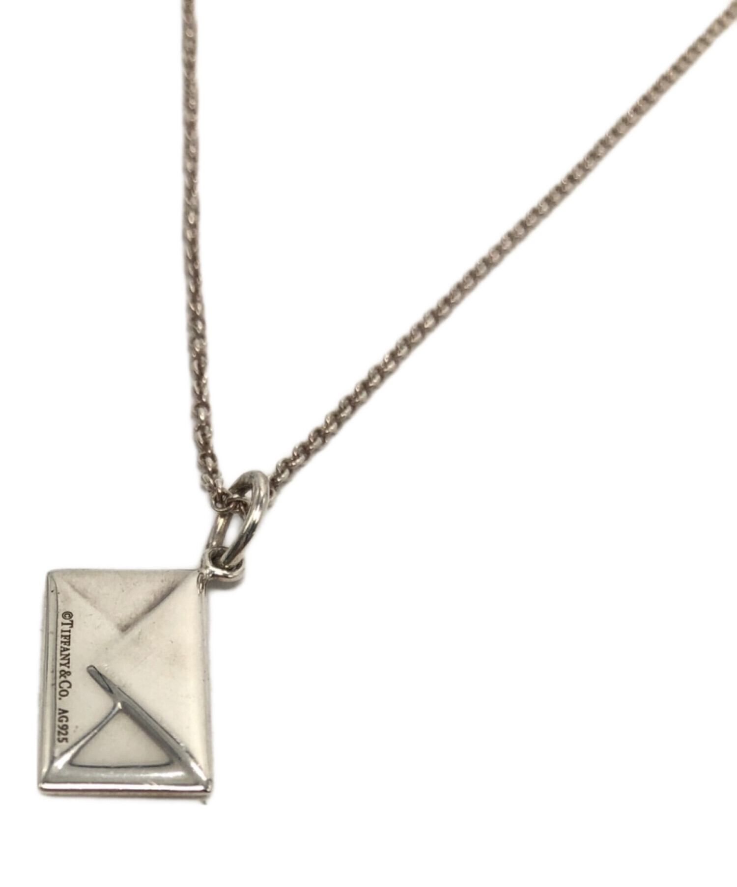 ティファニー エンベロープ レター 1P ダイヤ チャーム　シルバー925 中古・古着通販】Tiffany & Co. (ティファニー) エンベロープ レター