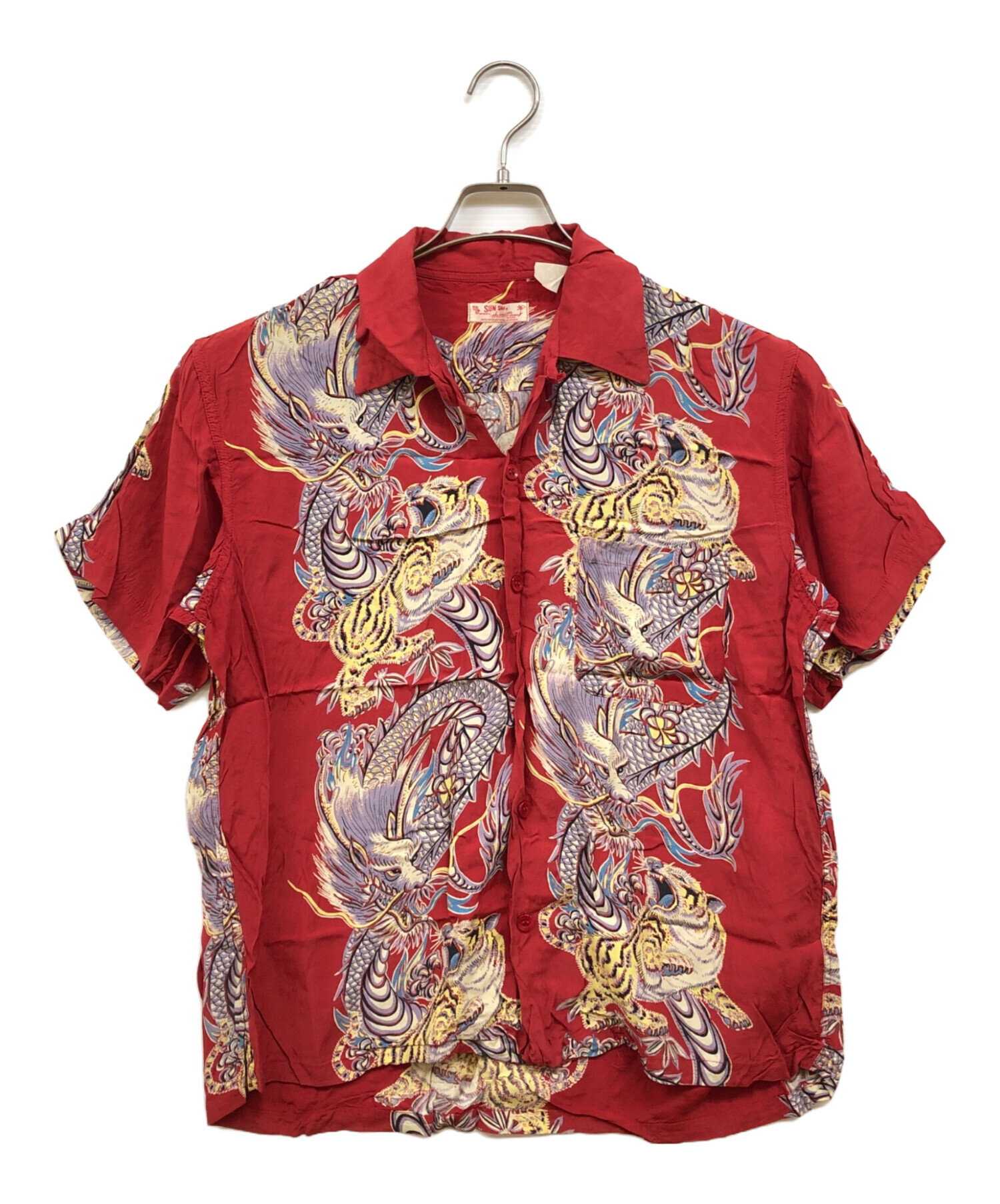 中古・古着通販】Sun Surf (サンサーフ) アロハシャツ レッド サイズ