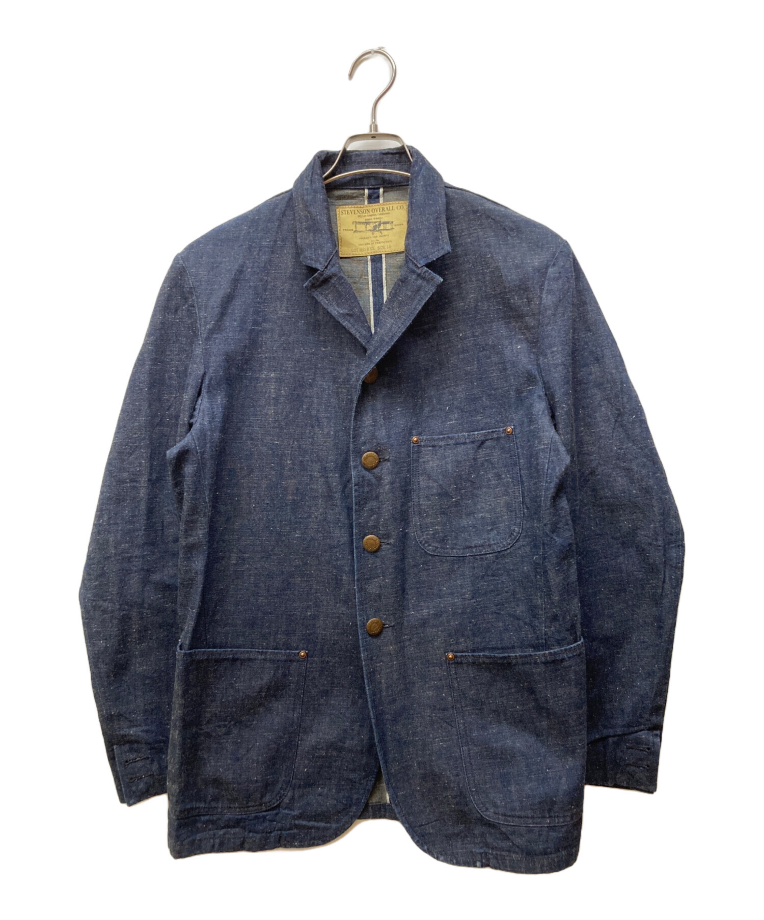 STEVENSON カバーオール ネイビー サイズ38 中古・古着通販】Stevenson Overall Co. (スティーブンソン