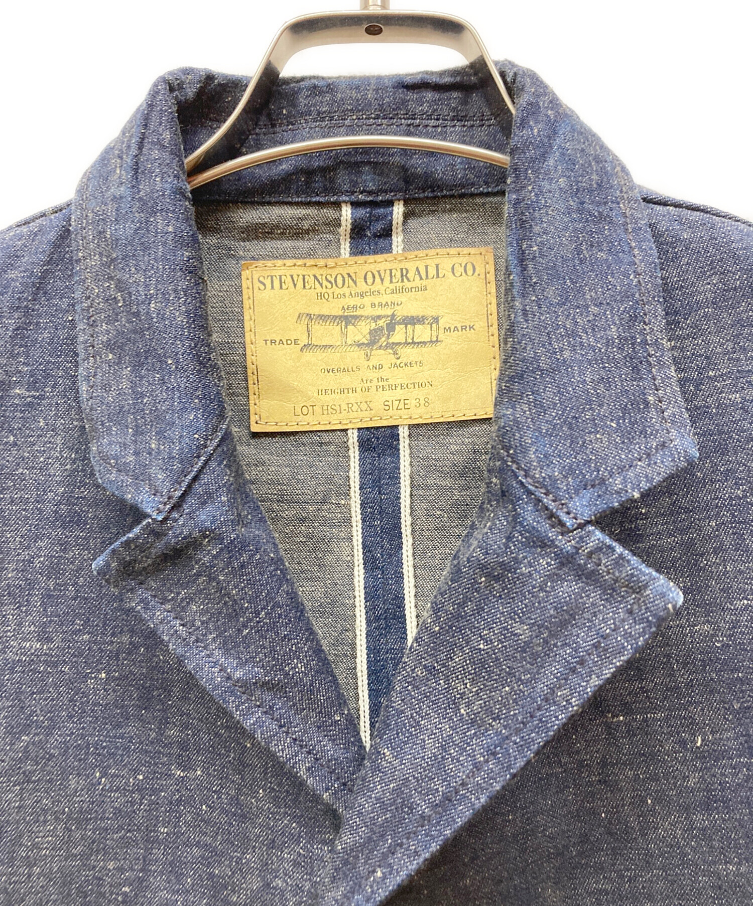 STEVENSON カバーオール ネイビー サイズ38 中古・古着通販】Stevenson Overall Co. (スティーブンソン