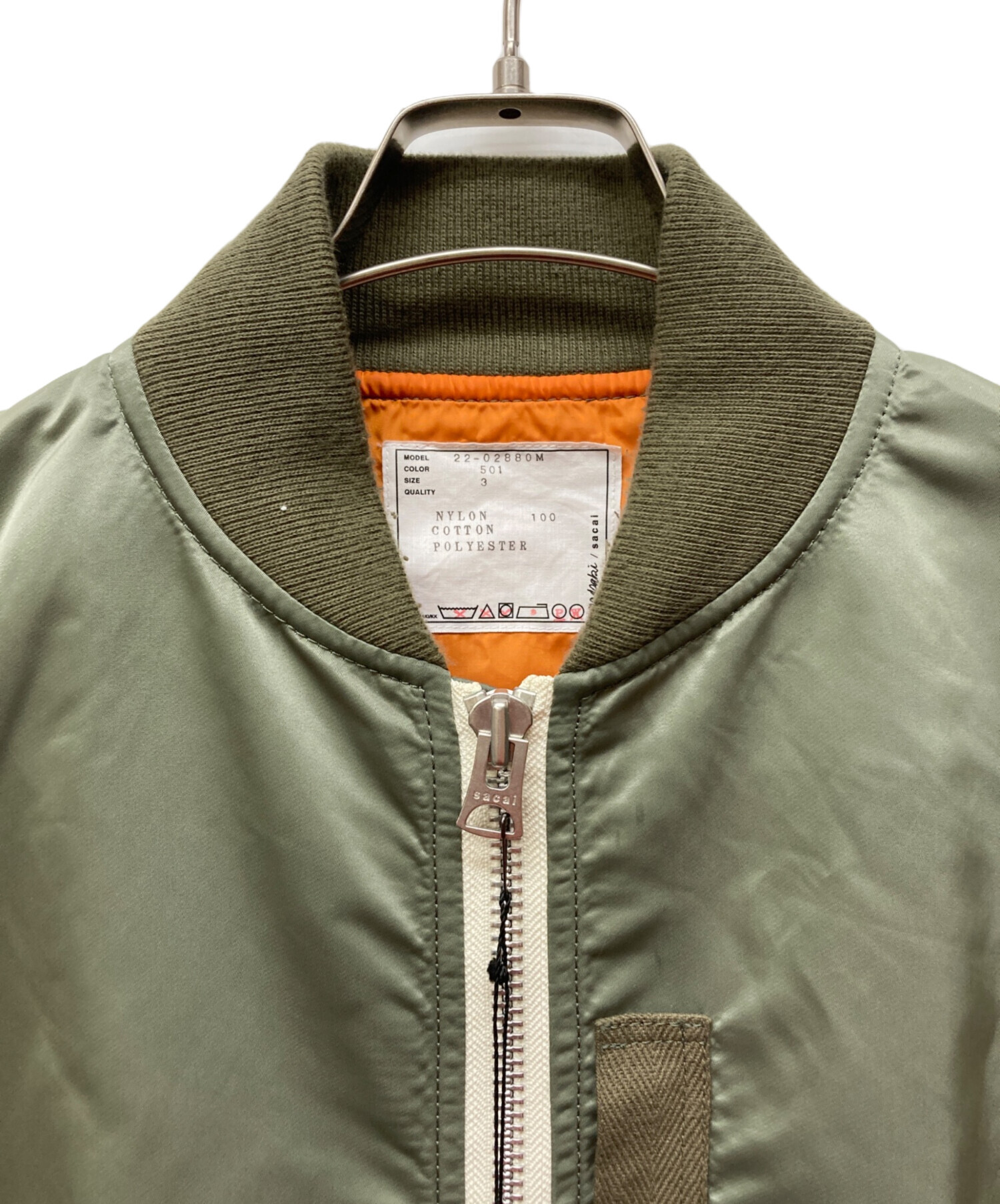 サイズ３ 新品 完売品 sacai MADSAKI  Blouson 中古・古着通販】sacai (サカイ) MADSAKI (マドサキ) 22AW Nylon Twill