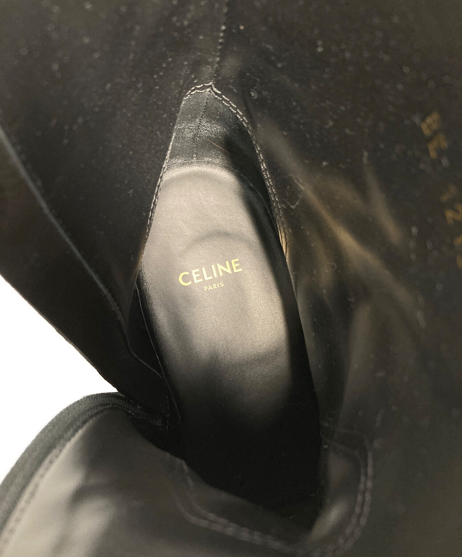 中古・古着通販】CELINE (セリーヌ) レオン ジップドブーツ ブラック