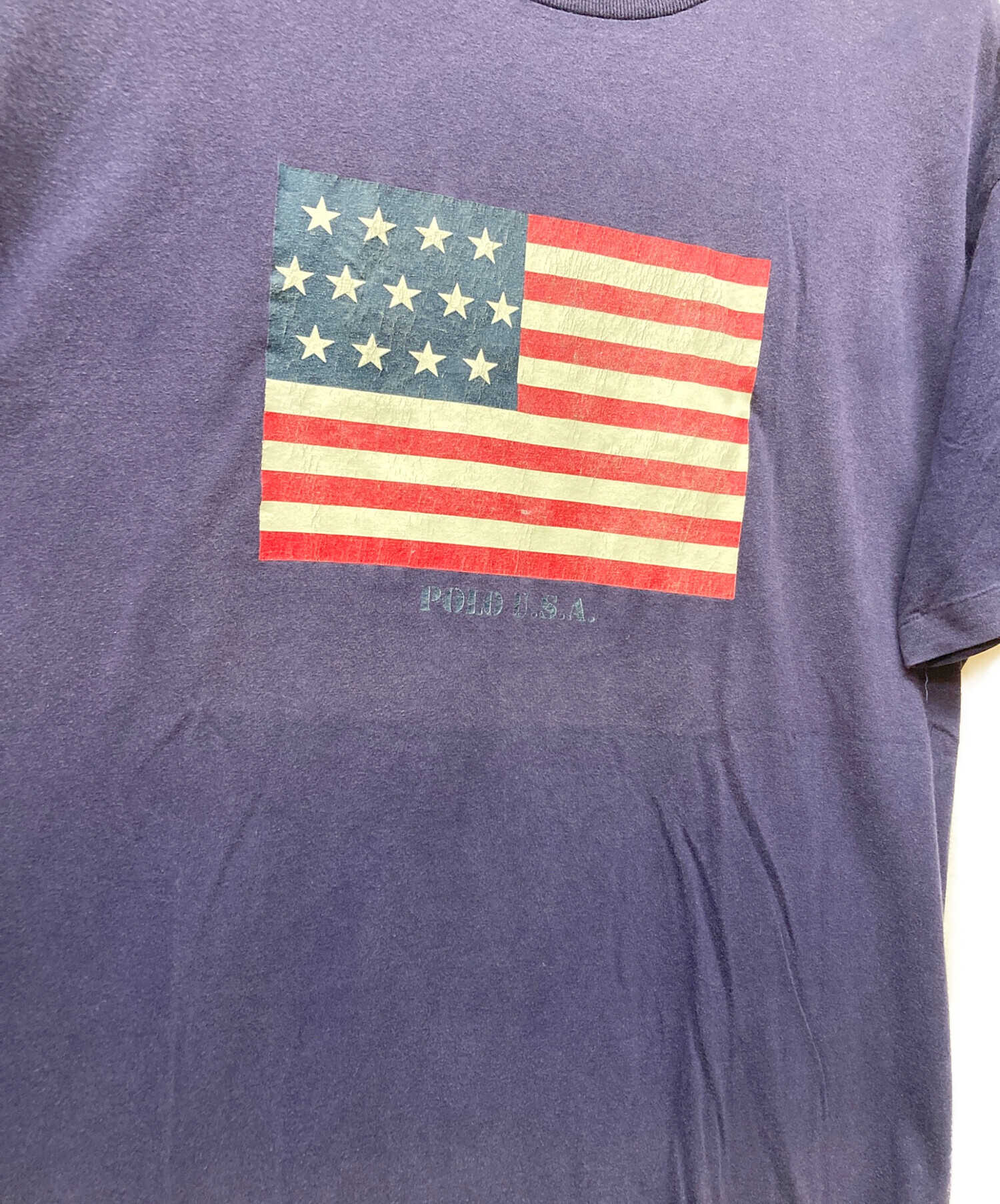 中古・古着通販】POLO SPORT (ポロスポーツ) 星条旗T ネイビー サイズ