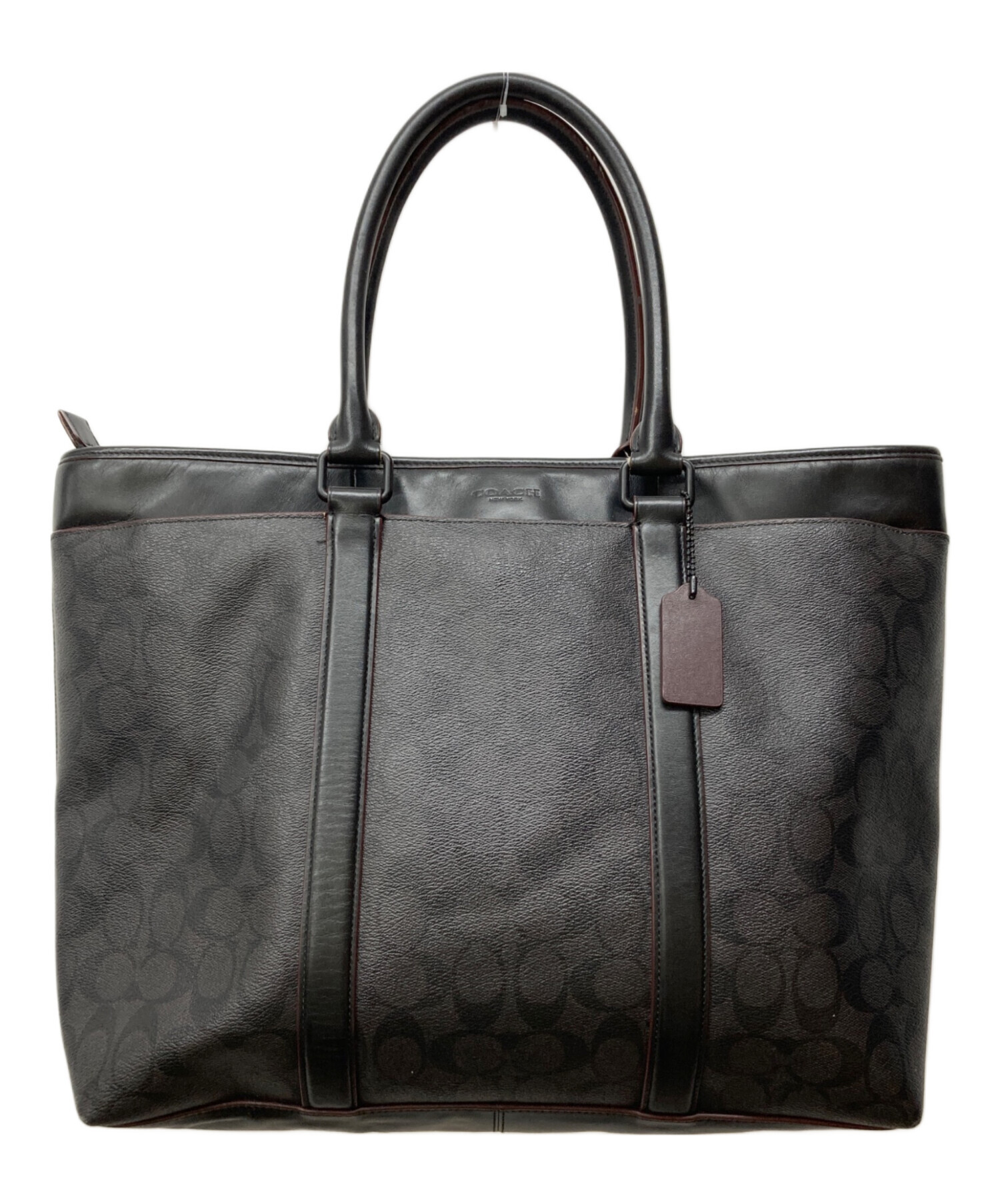 美品 COACH トートバッグ レザー ブラック 2way ペリー F54758 COACH（コーチ） F54758 2WAYトートバッグ ブラック レザー 革 肩掛け