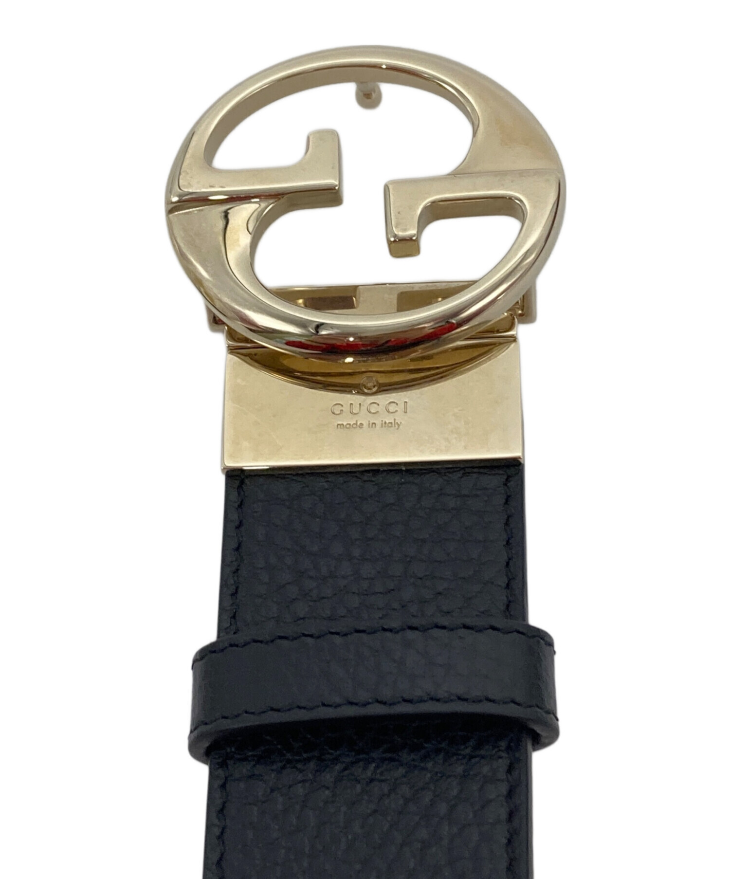 中古・古着通販】GUCCI (グッチ) リバーシブルベルト ブラック サイズ