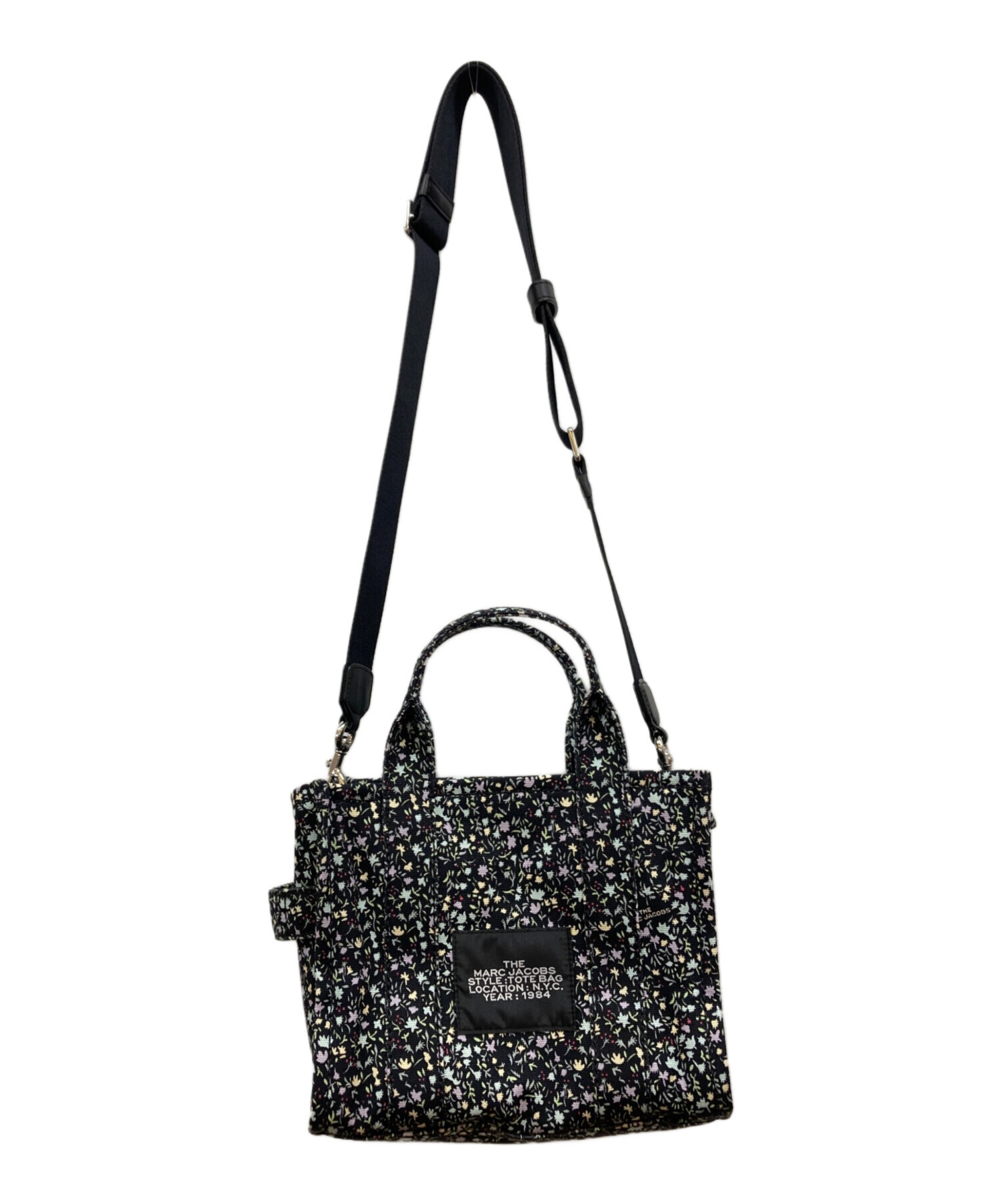 未使用品　MARC JACOBS 黒と白のハンドバッグ　2way 中古・古着通販】MARC JACOBS (マークジェイコブス) キャンバス2WAY