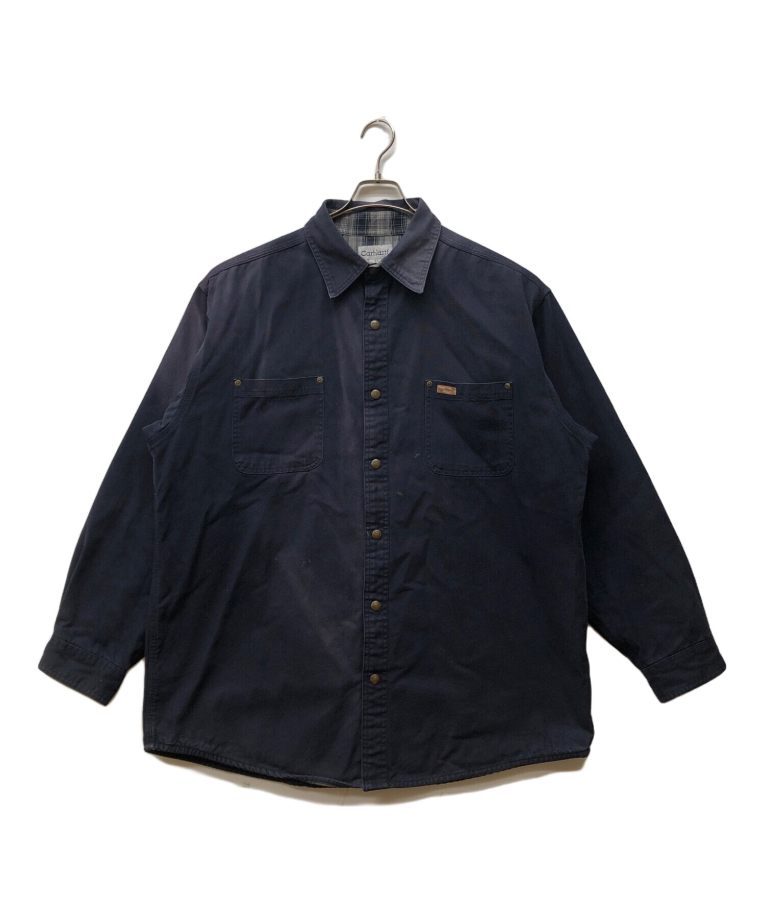 HaaT ハート カジュアルシャツ M 紺 【古着】【中古】【送料無料】 HaaT ISSEY MIYAKE ハート イッセイミヤケ 20SS TRICOT SHIRTS