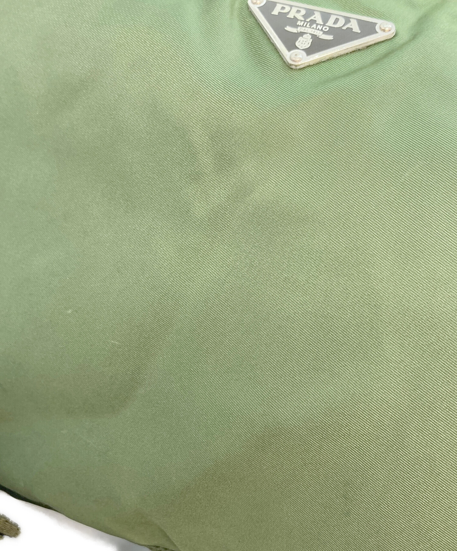 中古・古着通販】PRADA (プラダ) ナイロンショルダーバッグ グリーン