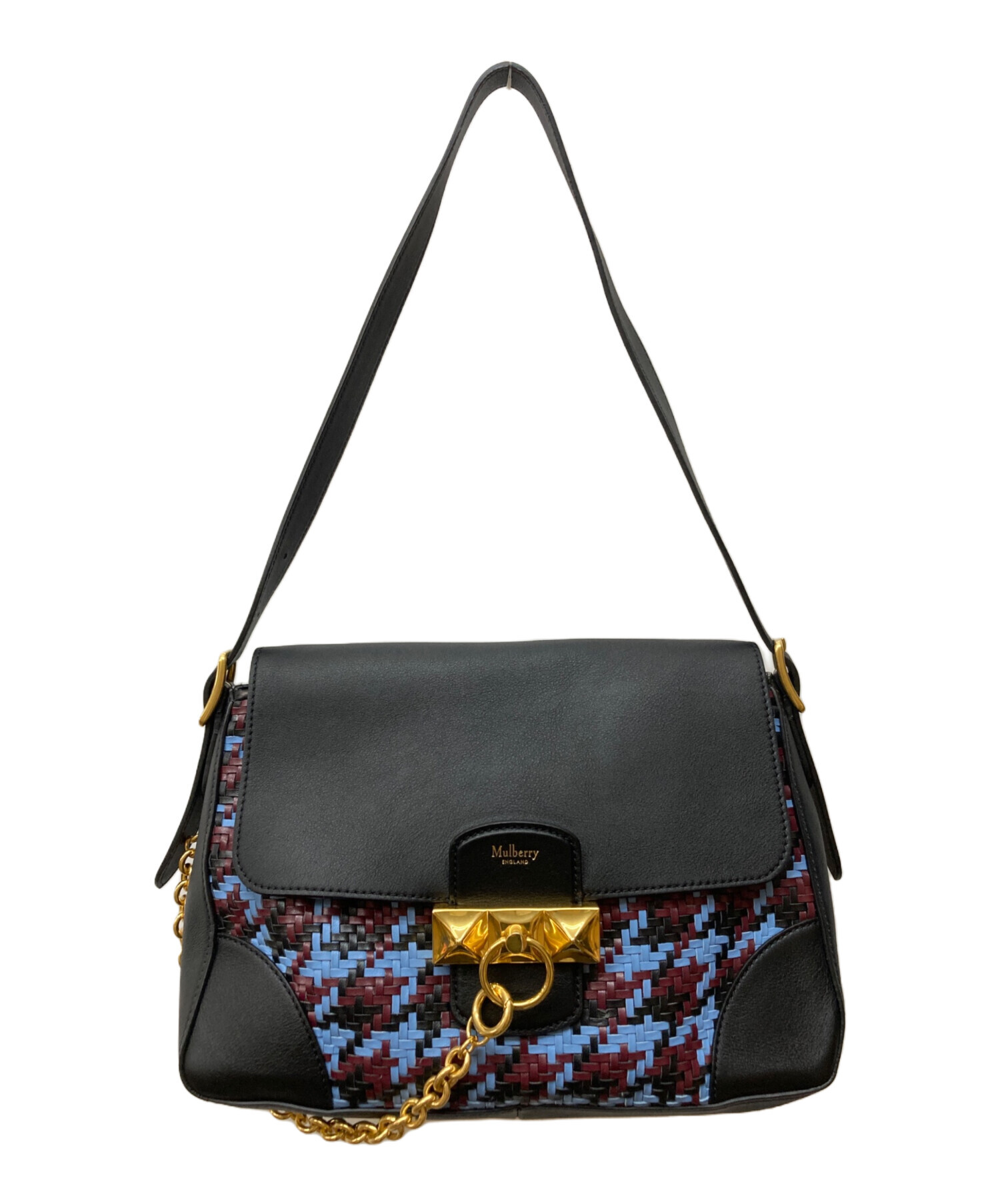 MULBERRY マルベリー ショルダーバッグ  黒 【古着】【中古】【送料無料】 中古・古着通販】MULBERRY (マルベリー) KEELEY ショルダーバッグ