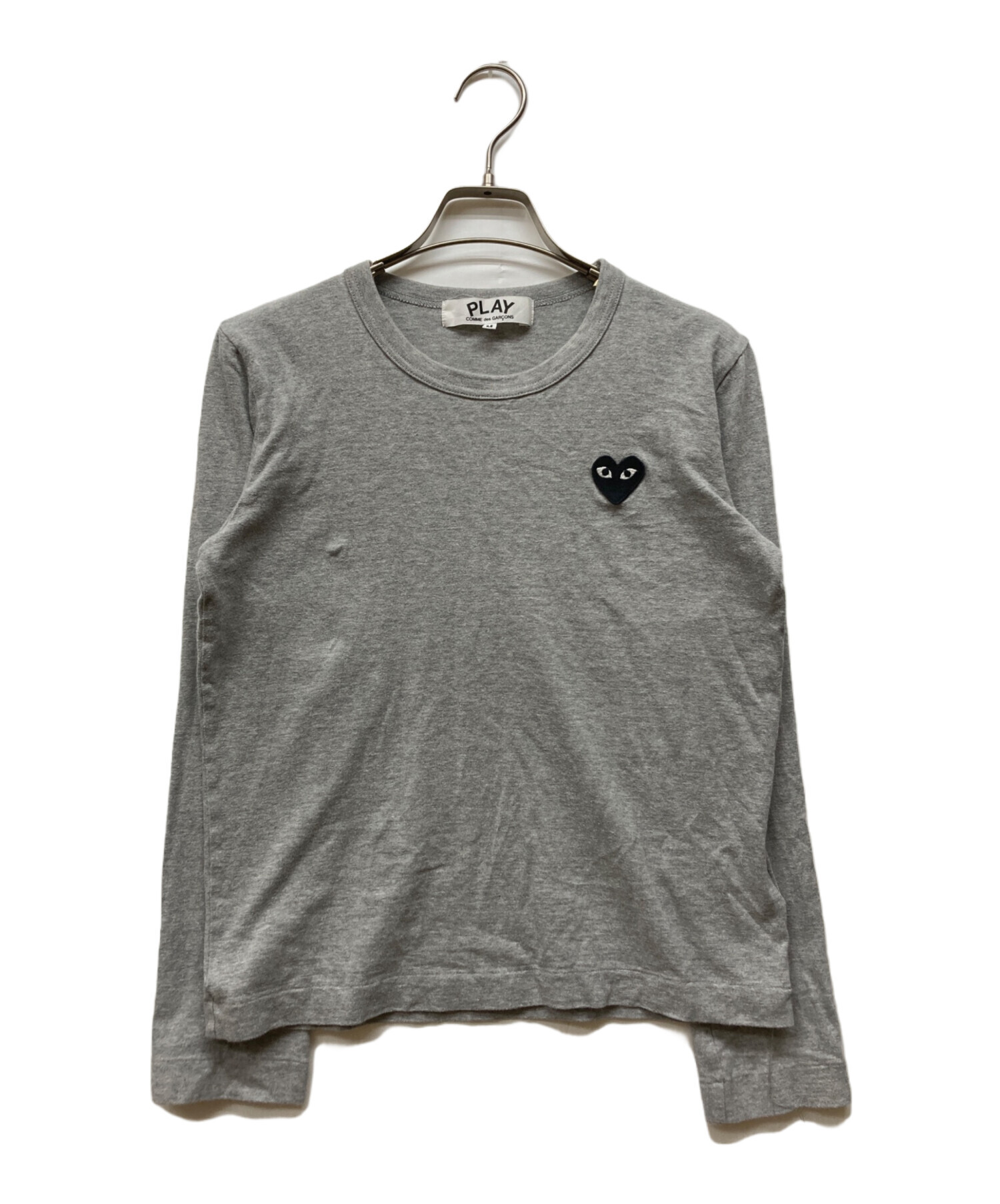 PLAY COMME des GARCONS Tシャツ・カットソー M グレー 【古着】【中古】【送料無料】 中古・古着通販】PLAY COMME des GARCONS (プレイコムデギャルソン