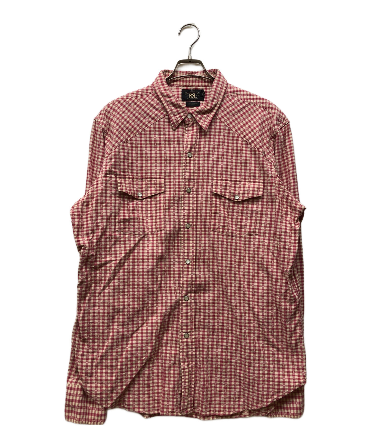 RRL ダブルアールエル ウエスタンシャツ 桜色 S コットン100% 中古・古着通販】RRL (ダブルアールエル) ウエスタンシャツ レッド