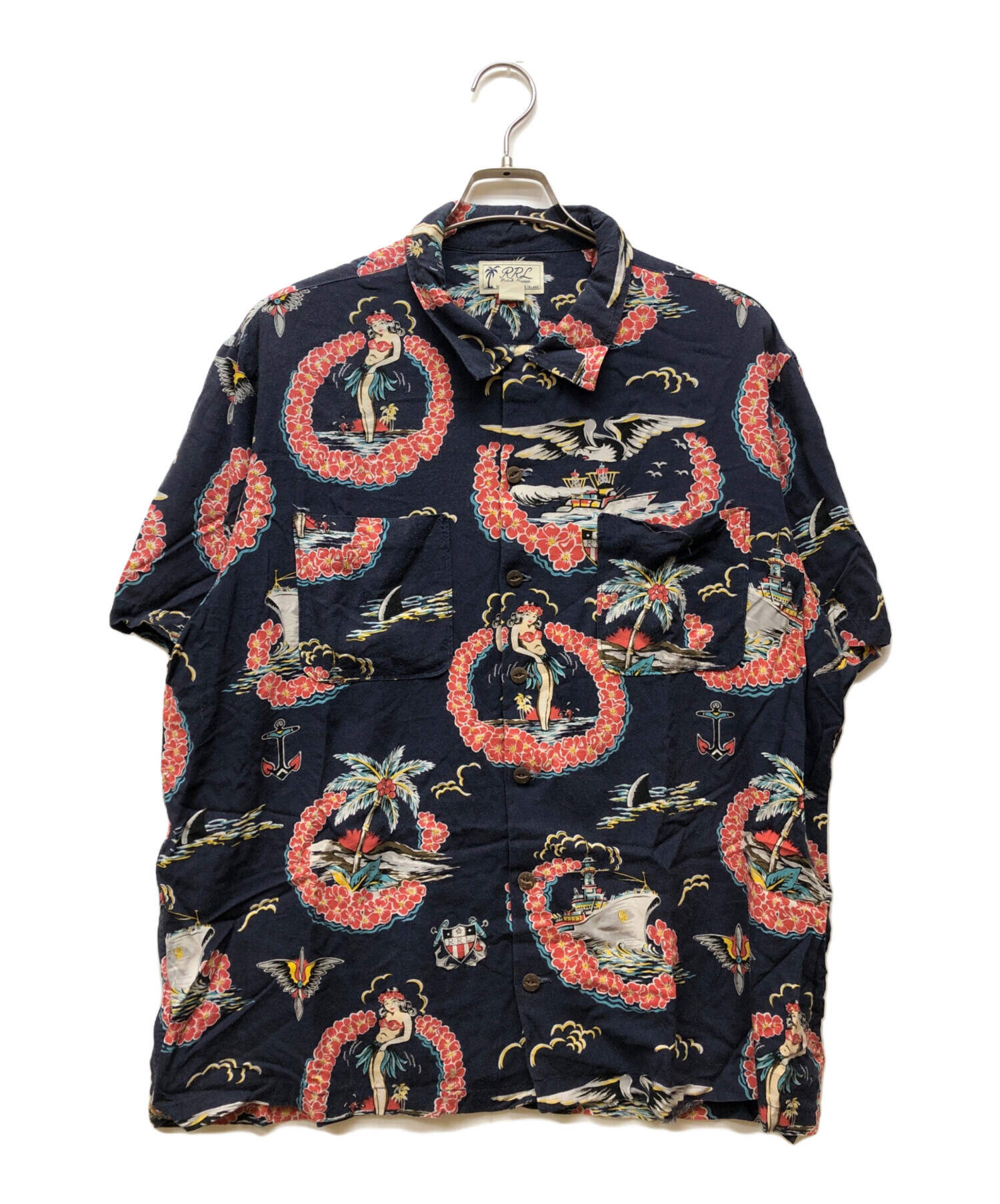 中古・古着通販】RRL (ダブルアールエル) アロハシャツ レッド
