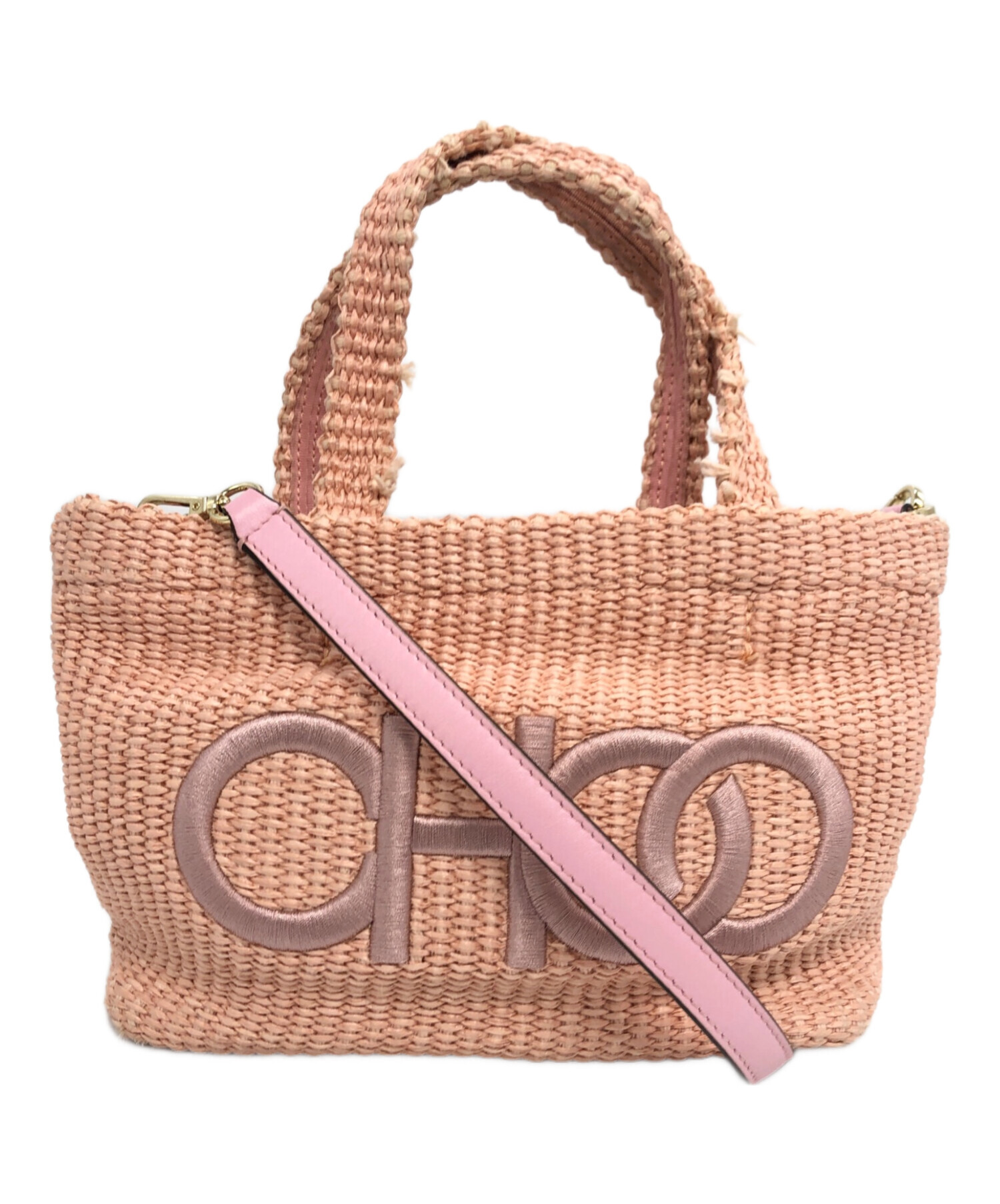 中古・古着通販】JIMMY CHOO (ジミーチュウ) Raffia Tote Bagラフィア