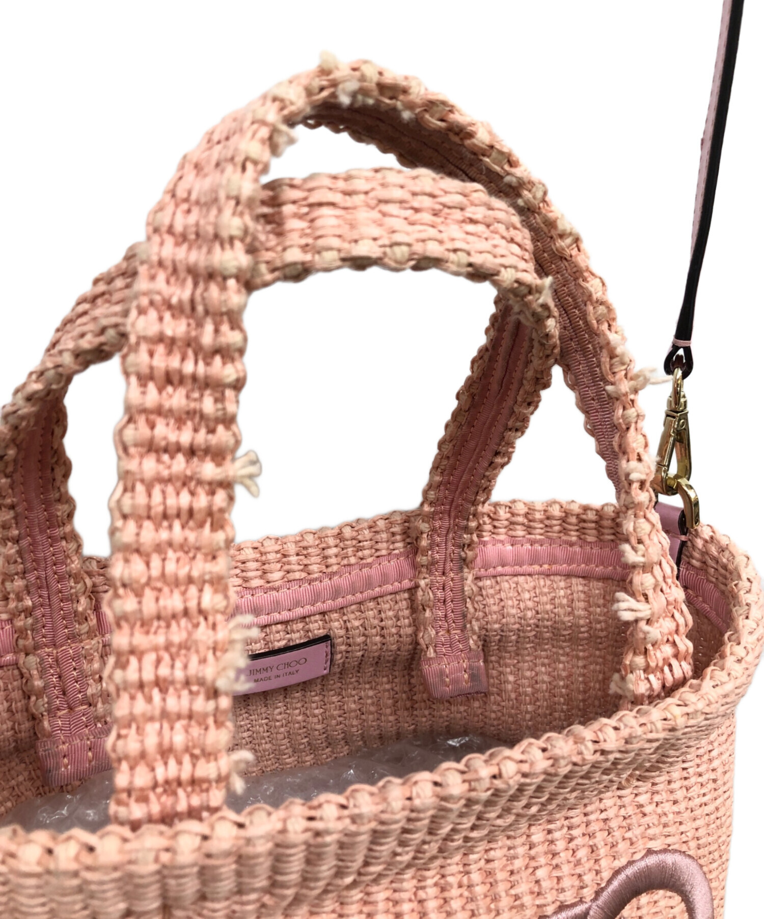 中古・古着通販】JIMMY CHOO (ジミーチュウ) Raffia Tote Bagラフィア