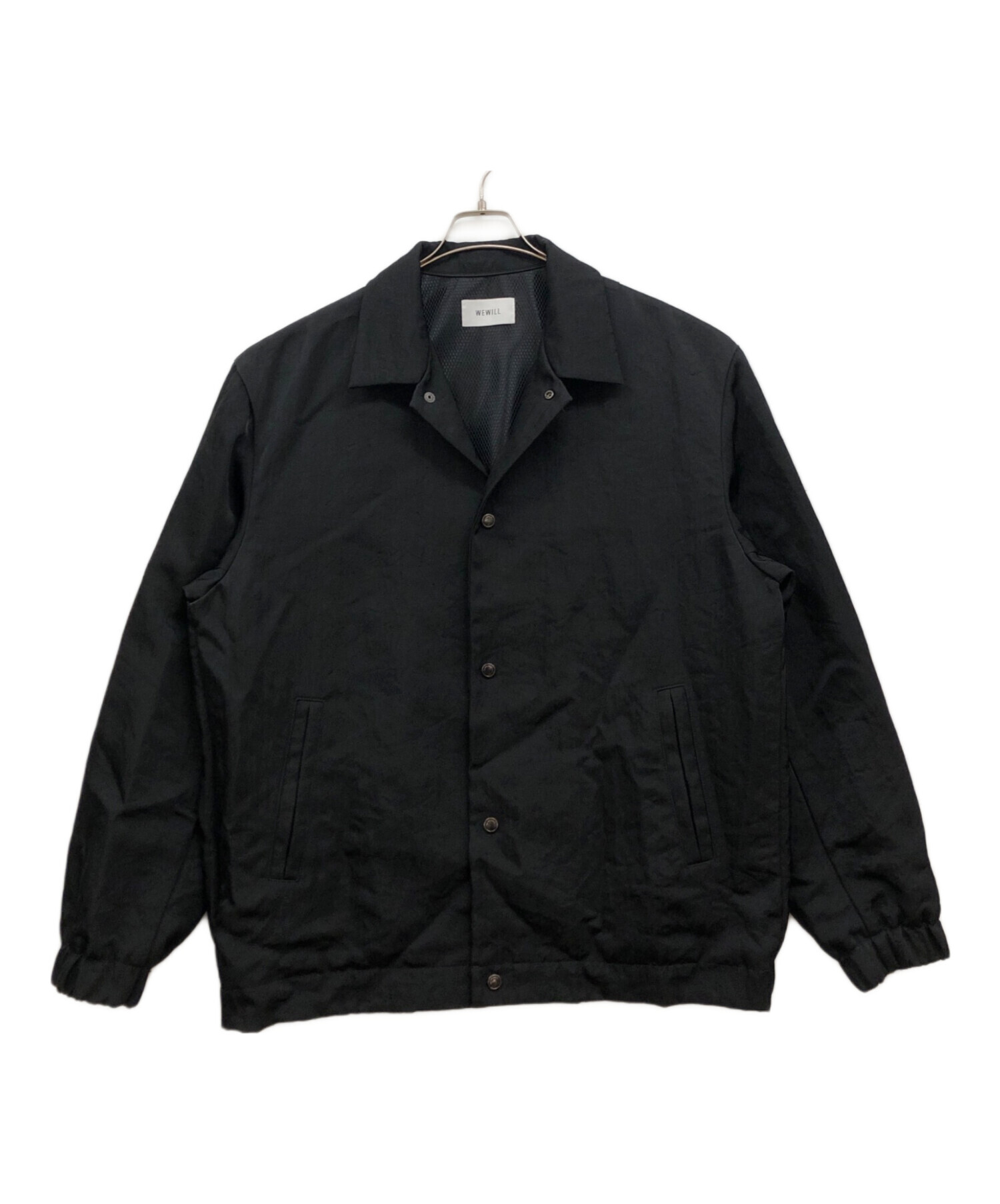中古・古着通販】WEWILL (ウィーウィル) コーチジャケット ブラック