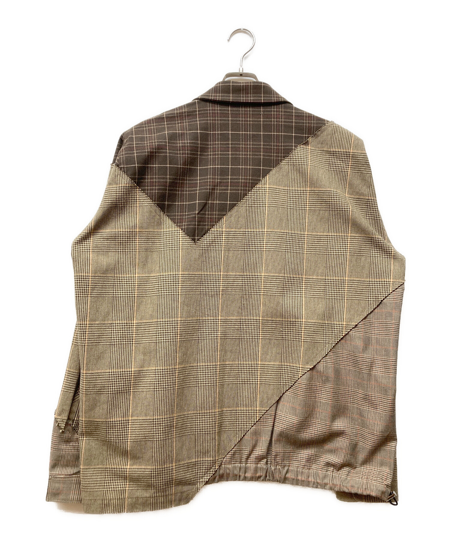 中古・古着通販】sacai (サカイ) CHECKED PANELLED JACKET ベージュ