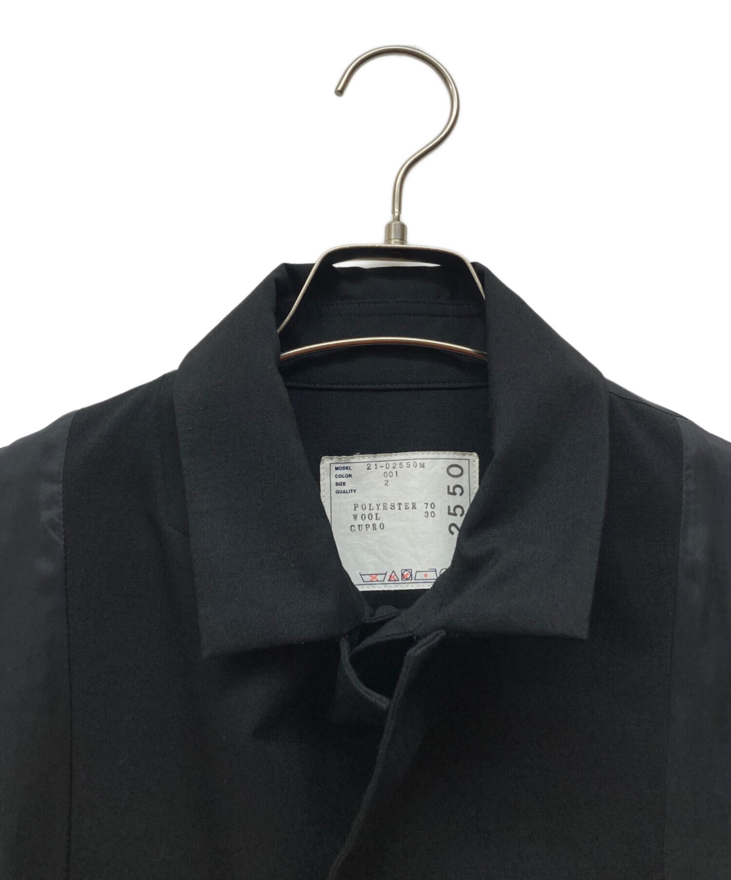 中古・古着通販】sacai (サカイ) SUITING JACKET ブラック サイズ:2