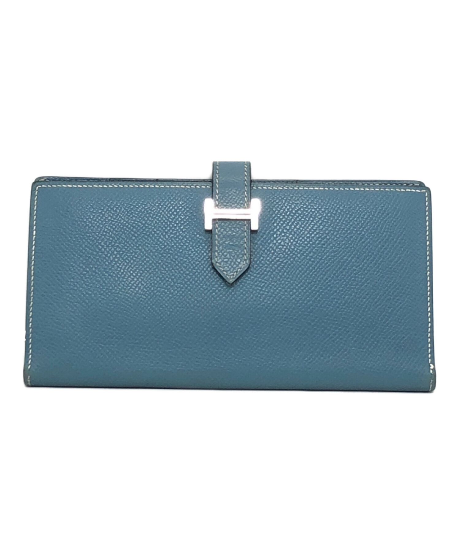 中古・古着通販】HERMES (エルメス) 2つ折り財布 ブルージーン 