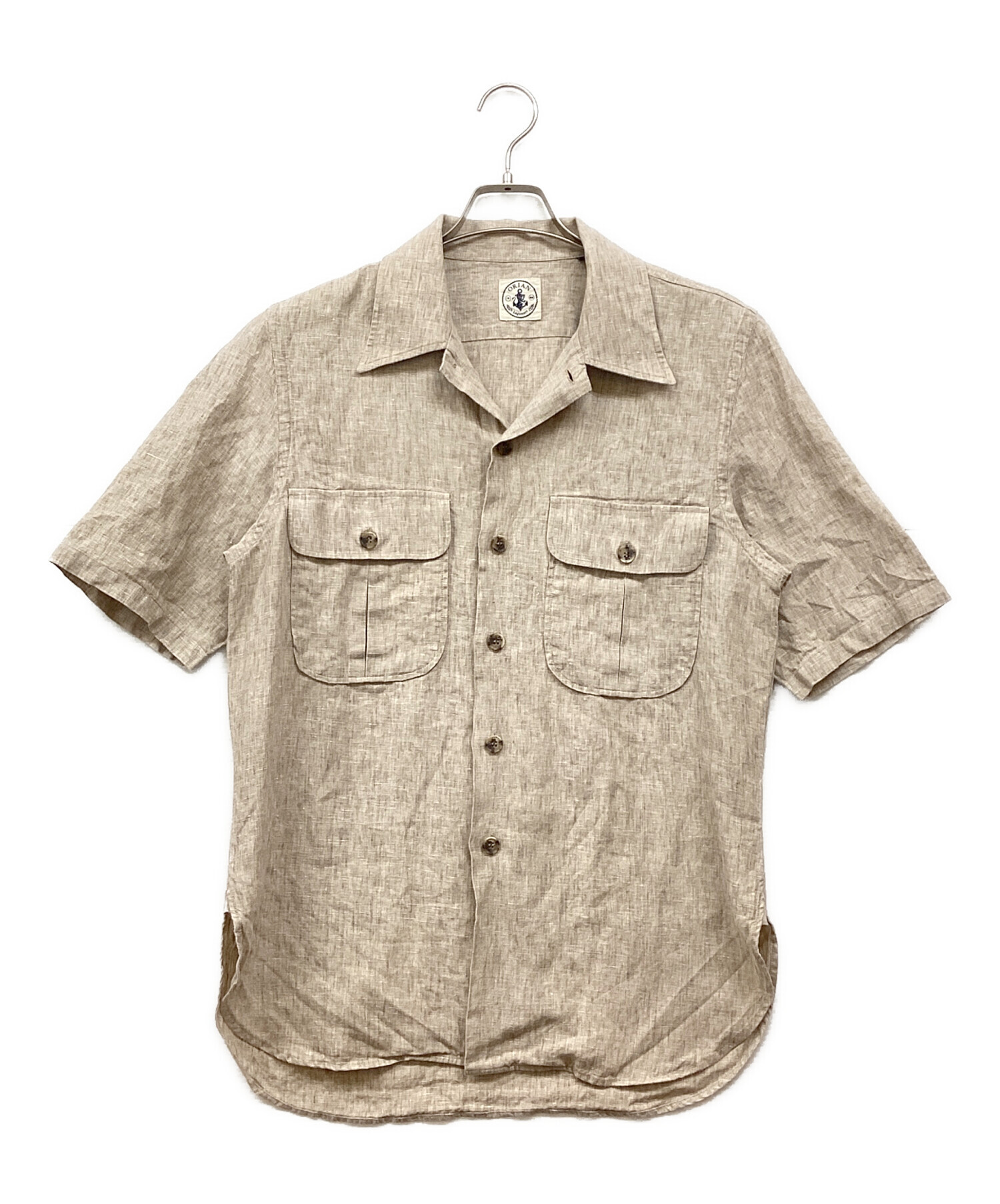 ORIAN サファリシャツ【価格相談可】 中古・古着通販】ORIAN (オリアン) リネン サファリシャツ ベージュ