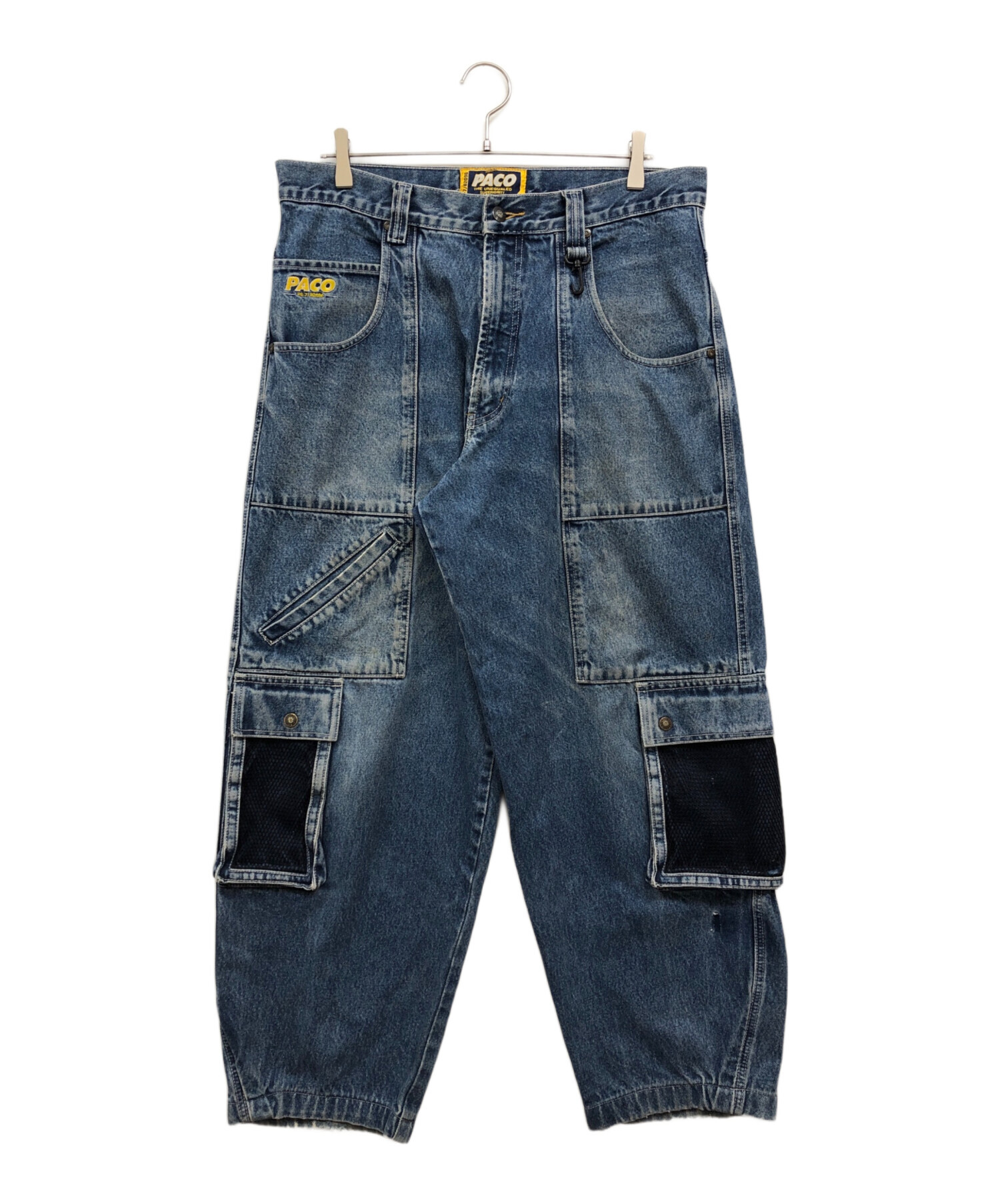 【PACO SPORT】パコ W54 デニムワークパンツ 中古・古着通販】paco (パコ) デニムカーゴパンツ インディゴ サイズ