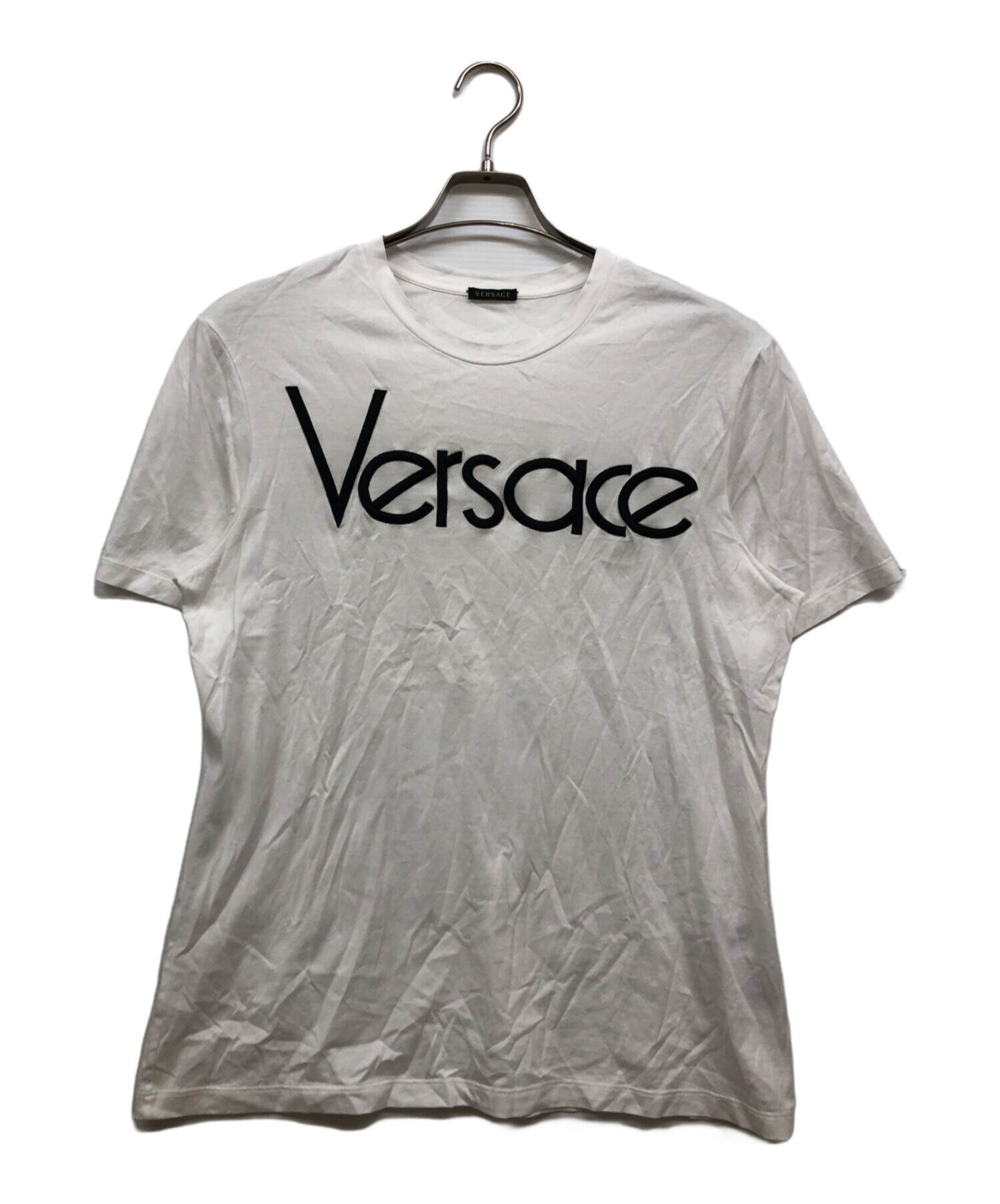 中古・古着通販】VERSACE (ヴェルサーチェ) 刺繍ロゴTシャツ ホワイト 
