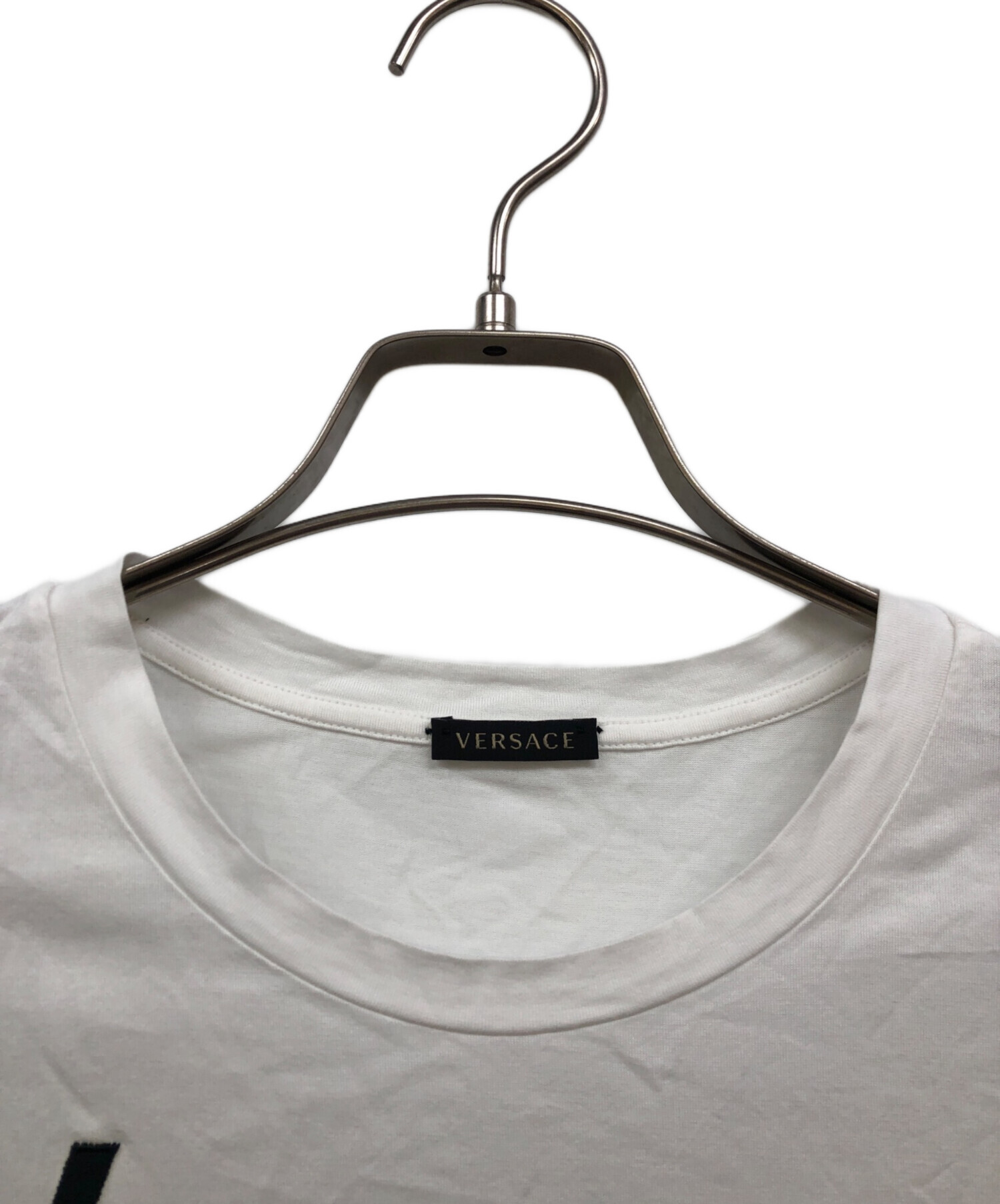 中古・古着通販】VERSACE (ヴェルサーチェ) 刺繍ロゴTシャツ ホワイト 