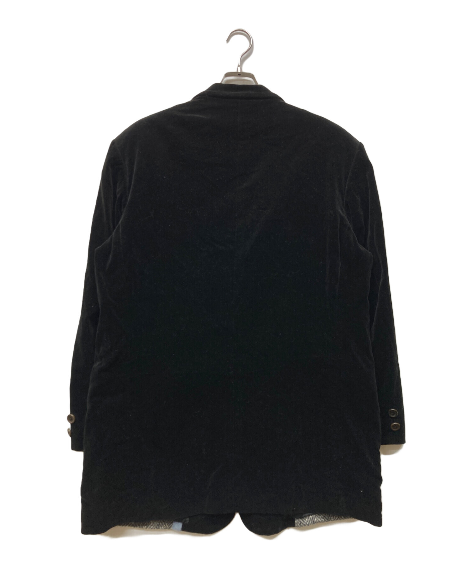 80s Y's for men ワイズ ベロア テーラード 黒 M アーカイブ 中古・古着通販】Y'S for men (ワイズフォーメン) パッチワークベロア