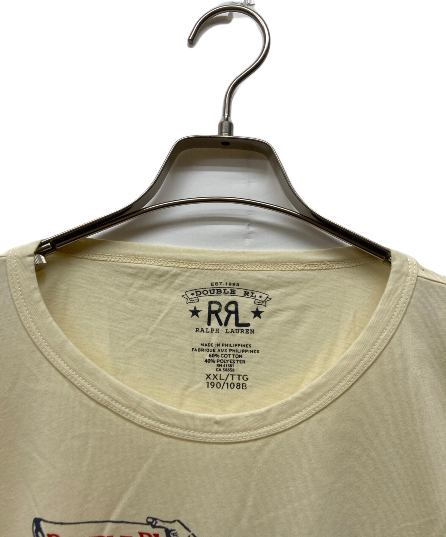 【未使用】 RRL Tシャツ XXL タグ付き 中古・古着通販】RRL (ダブルアールエル) プリントTシャツ アイボリー