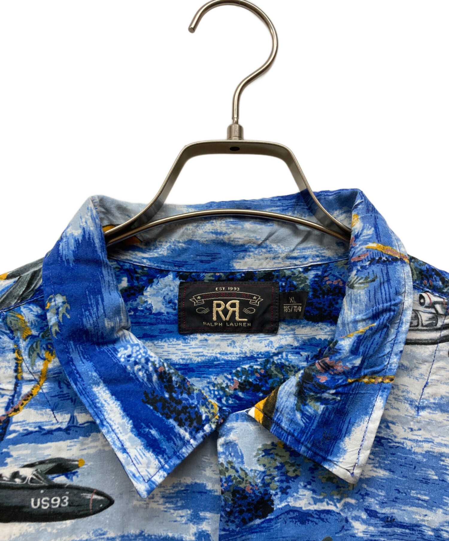中古・古着通販】RRL (ダブルアールエル) キャンプアロハシャツ ブルー