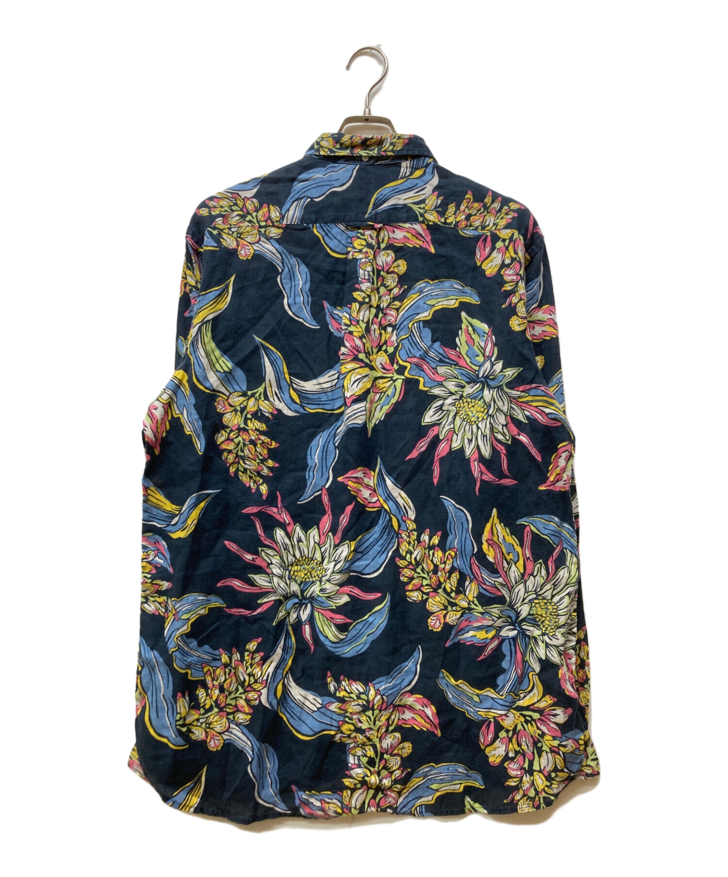 極美品 ラルフローレン リネン100% 花柄シャツ LUXURY LINEN 中古・古着通販】RALPH LAUREN (ラルフローレン) 大判花柄リネンシャツ