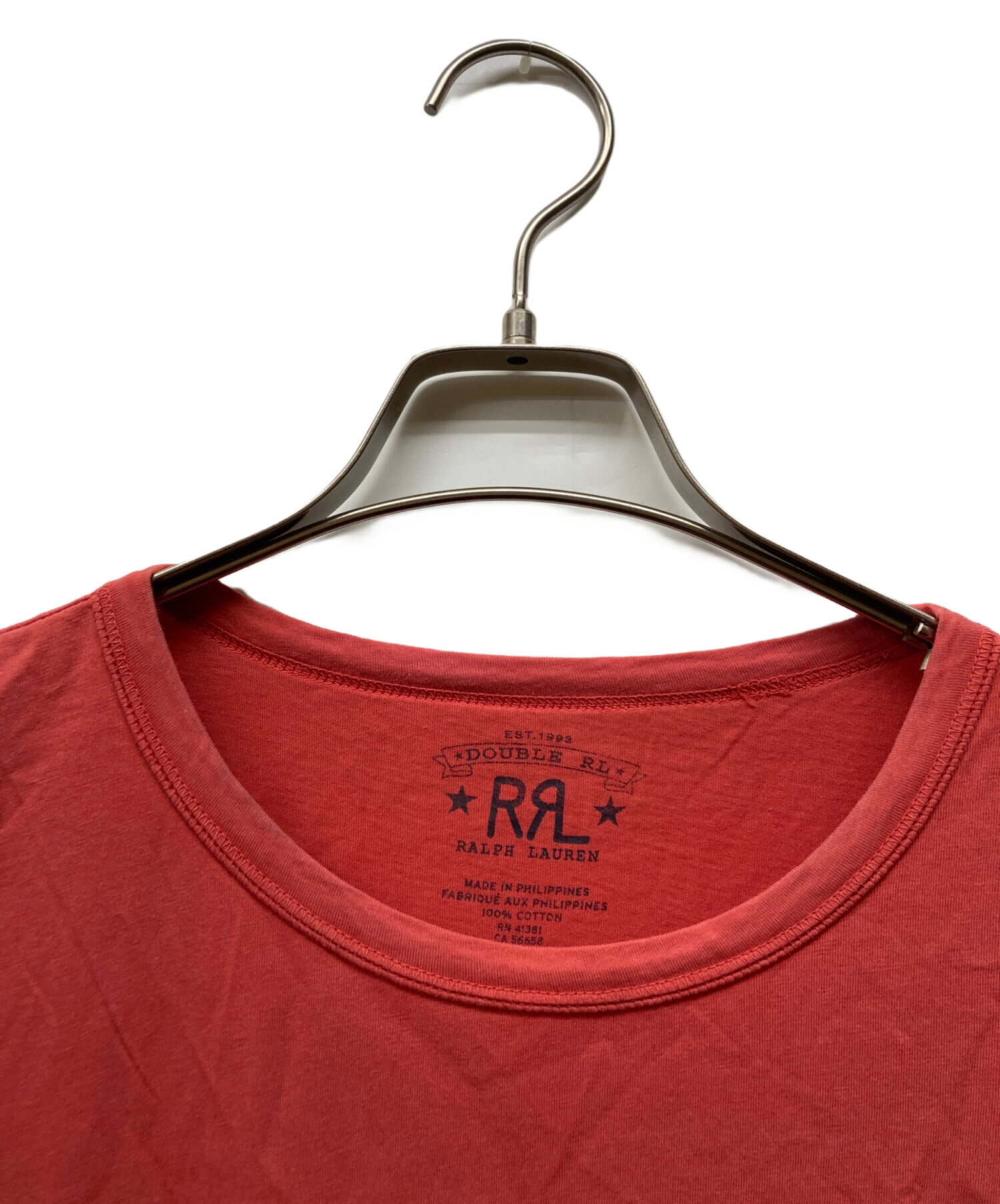 中古・古着通販】RRL (ダブルアールエル) プリントカットソー レッド