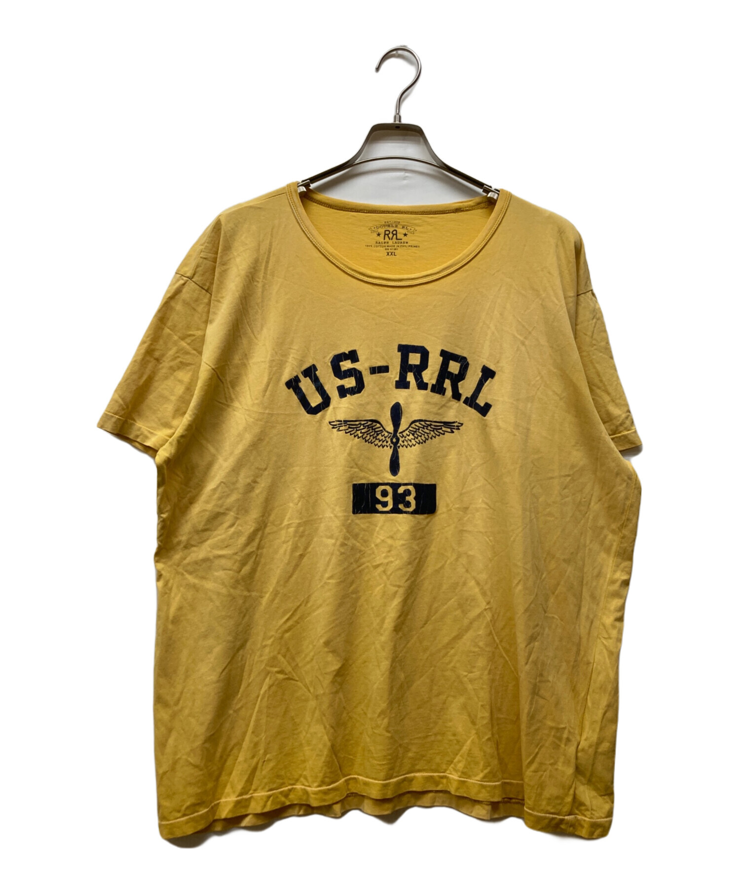 中古・古着通販】RRL (ダブルアールエル) フロッキープリントTシャツ 