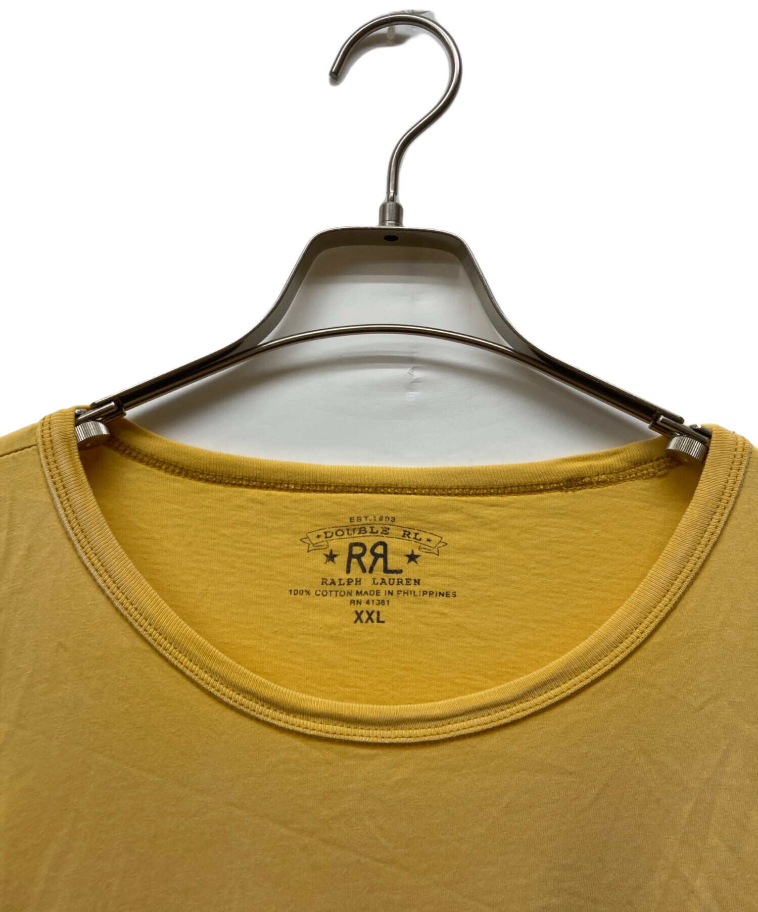 中古・古着通販】RRL (ダブルアールエル) フロッキープリントTシャツ 