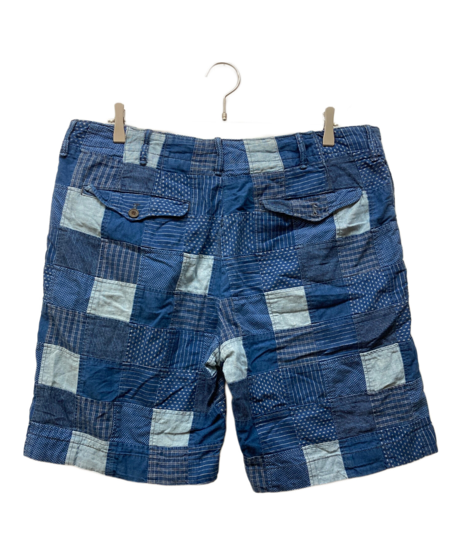 RRL インディゴ パッチワーク ハーフパンツ ラルフローレン　31 中古・古着通販】RRL (ダブルアールエル) パッチワークインディゴ