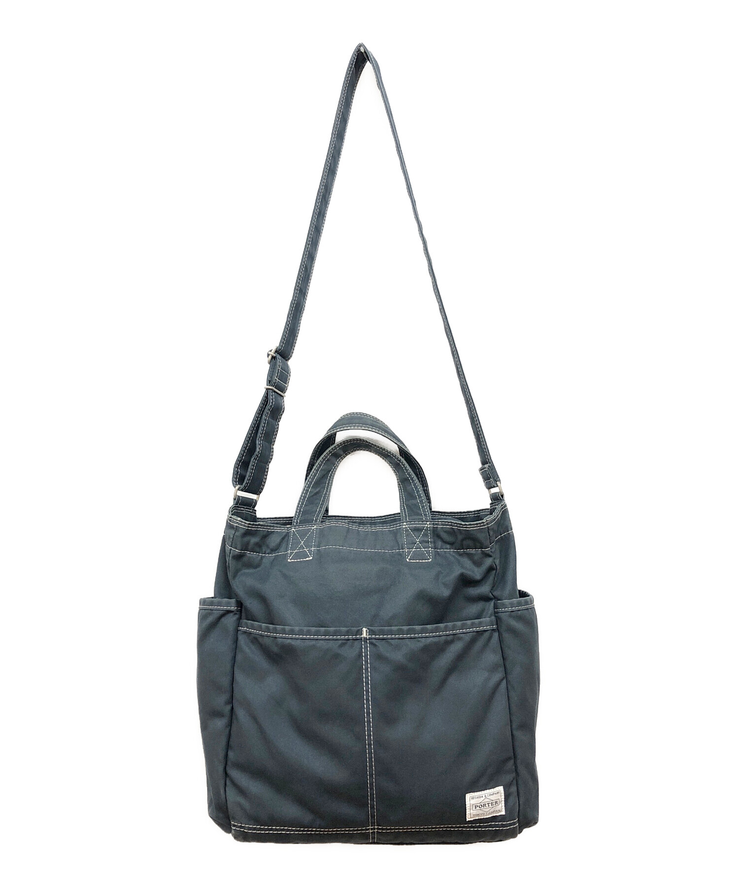 中古・古着通販】PORTER (ポーター) FAVOR SHOULDER TOTE BAG ネイビー 