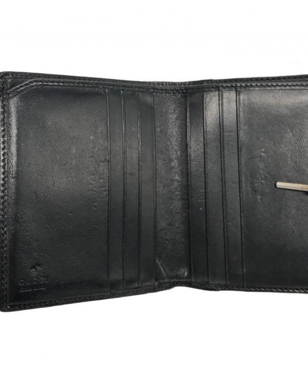 中古・古着通販】GUCCI (グッチ) GGキャンバス2つ折り財布 ブラック