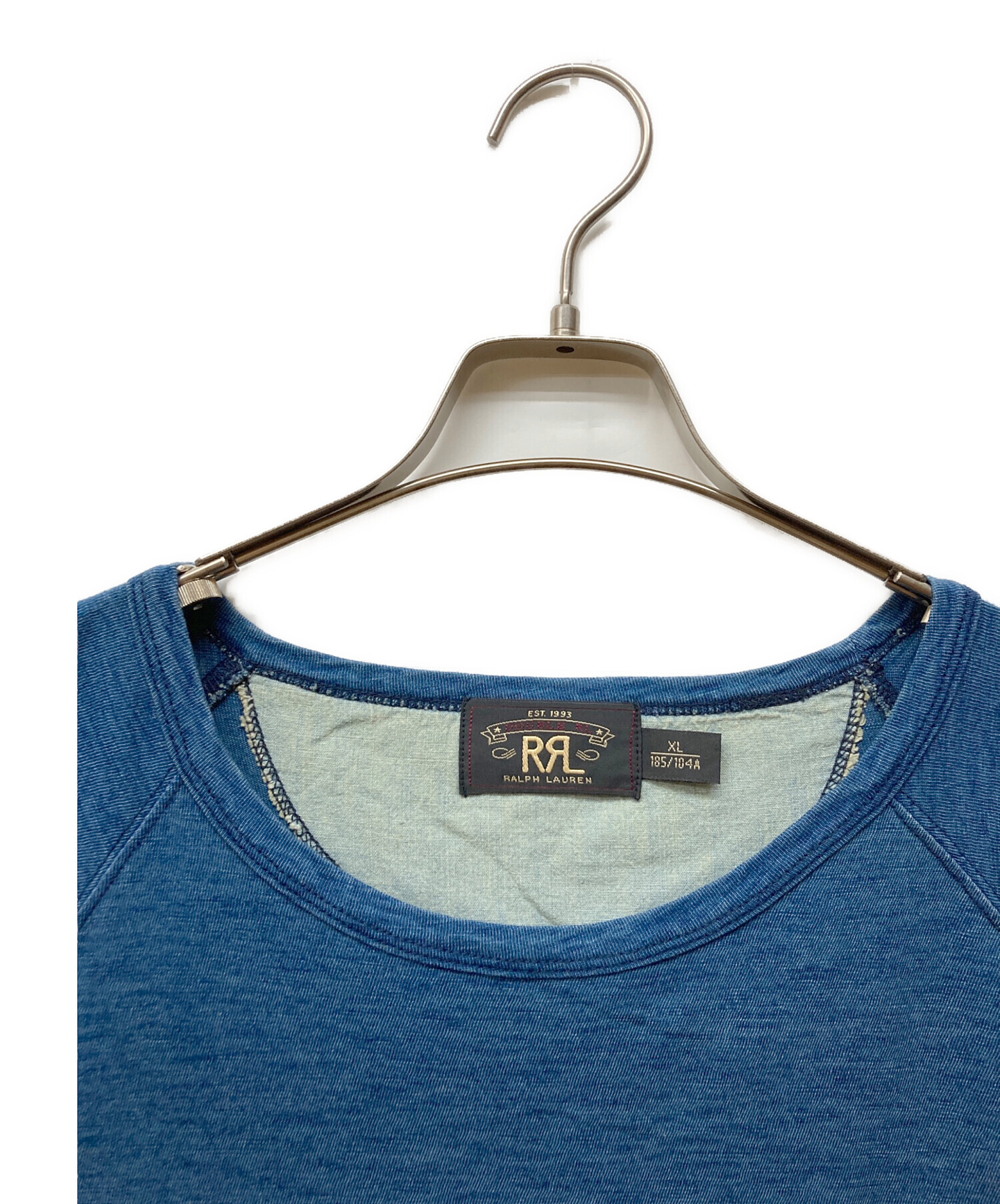 中古・古着通販】RRL (ダブルアールエル) インディゴボーダーTシャツ 