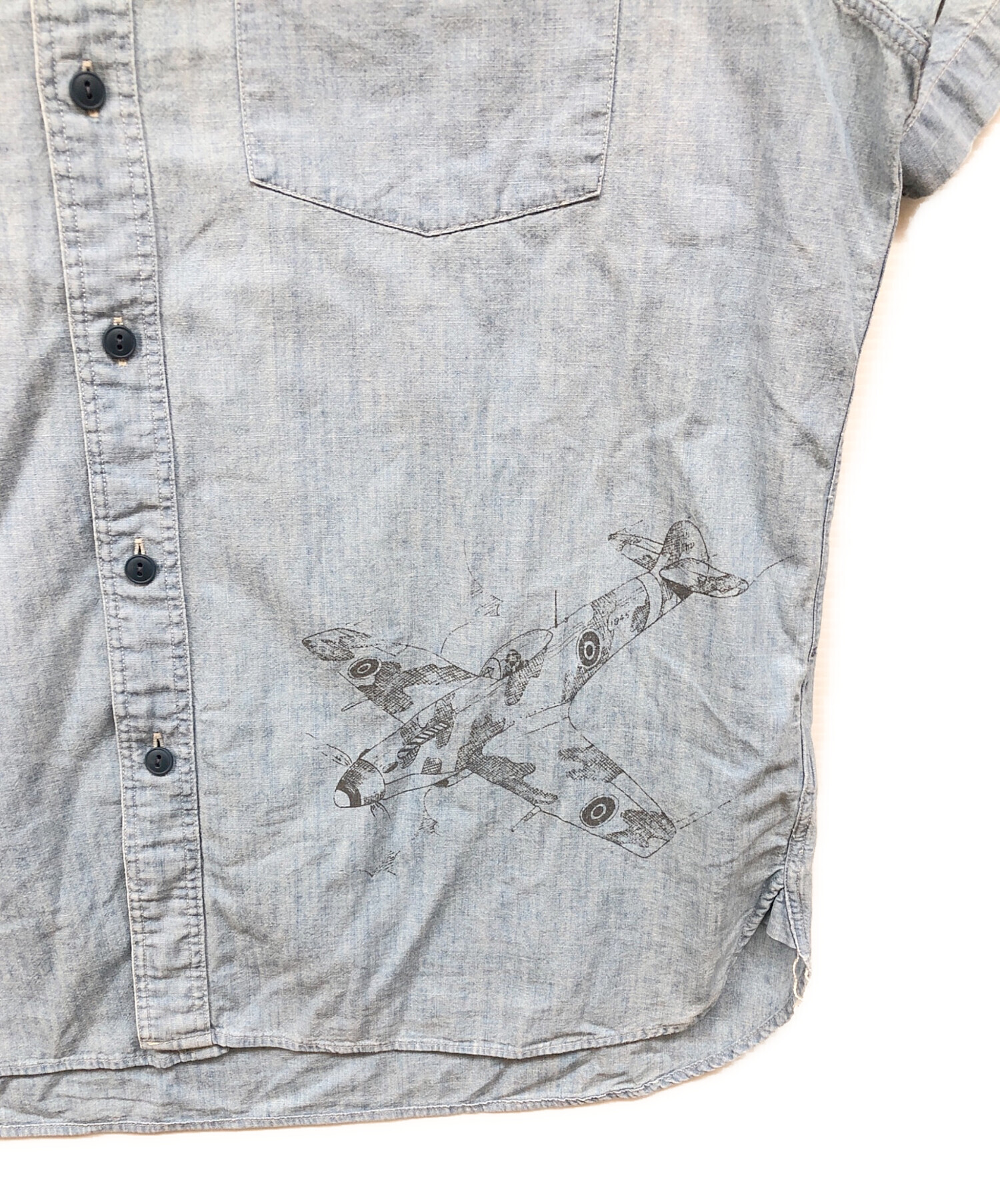 中古・古着通販】RRL (ダブルアールエル) SHORT SLEEVE CHAMBRAY SHIRT