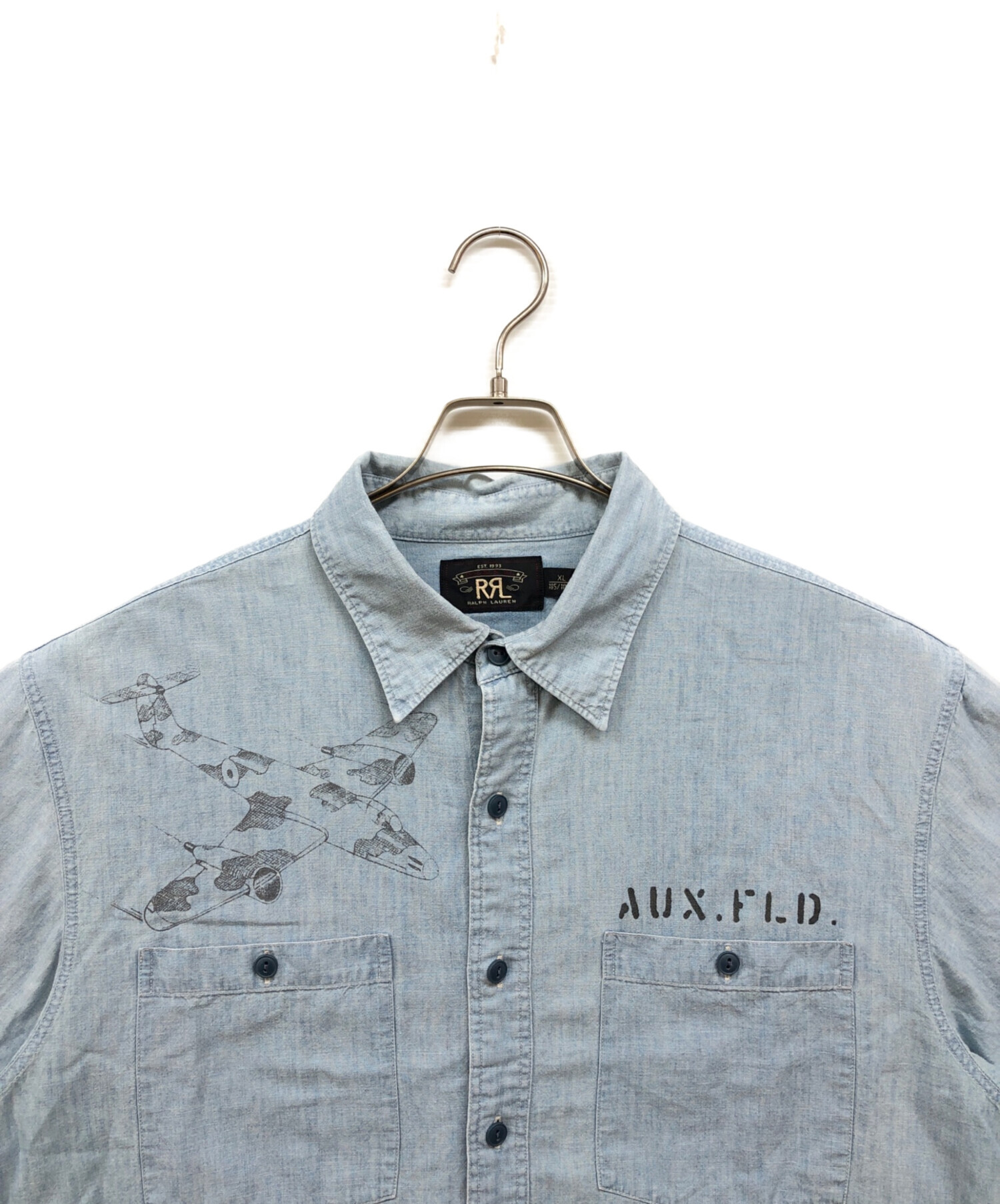 中古・古着通販】RRL (ダブルアールエル) SHORT SLEEVE CHAMBRAY SHIRT