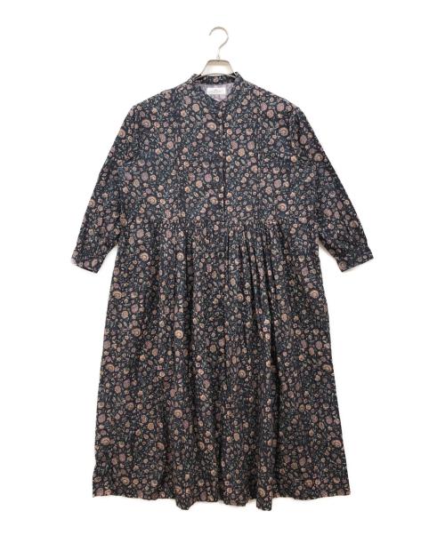 中古・古着通販】SOIL (ソイル) 花柄バンドカラーシャツワンピース