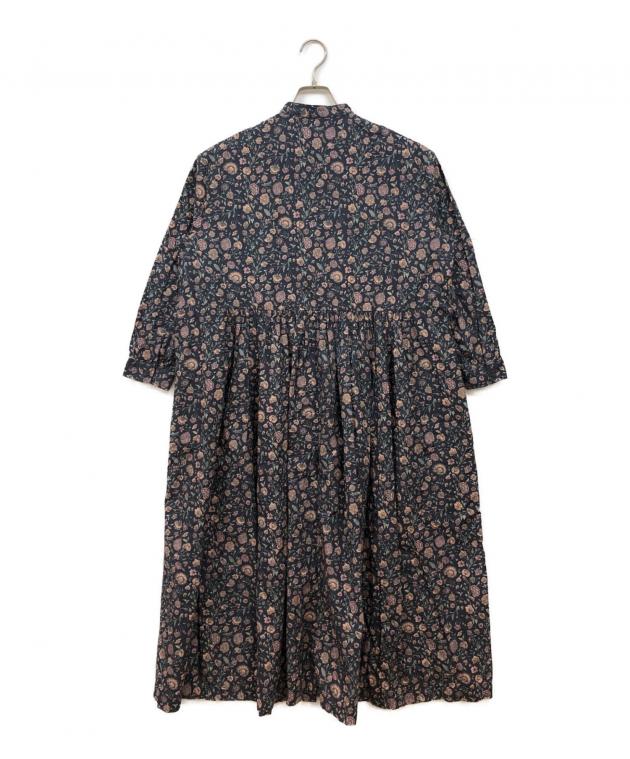 中古・古着通販】SOIL (ソイル) 花柄バンドカラーシャツワンピース