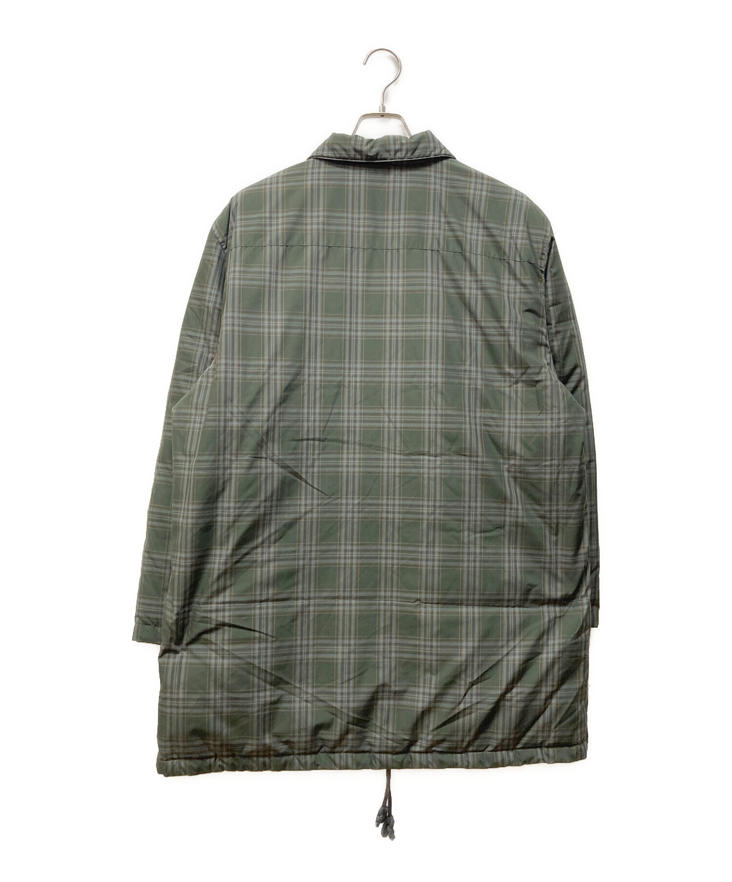 中古・古着通販】PAPAS (パパス) チェックダウンコート グリーン