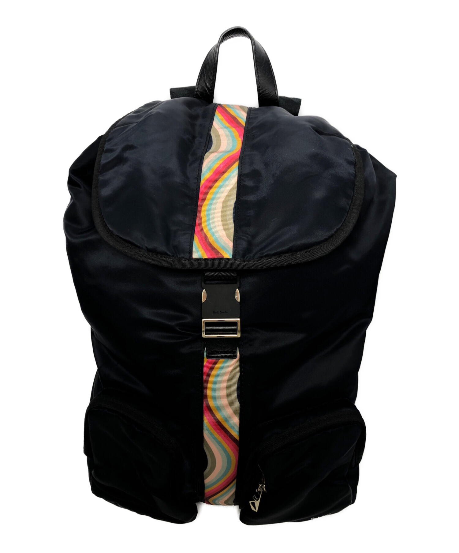 【極美品】ポールスミス　3way オールレザー　リュック　ブラック　ストライプ 中古・古着通販】Paul Smith (ポールスミス) マルチカラー ストライプ