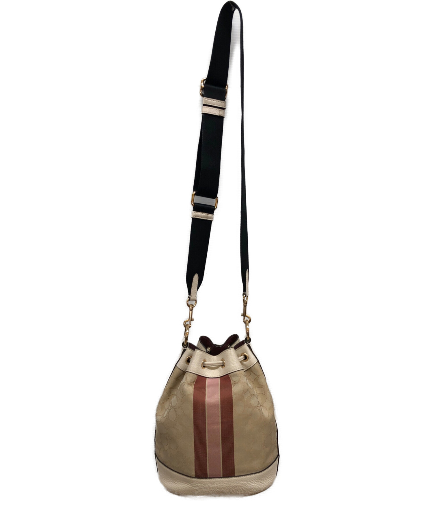 COACH ベージュ ハンドバッグ ショルダーストラップ付き 中古・古着通販】COACH (コーチ) 2WAYショルダーバッグ ベージュ