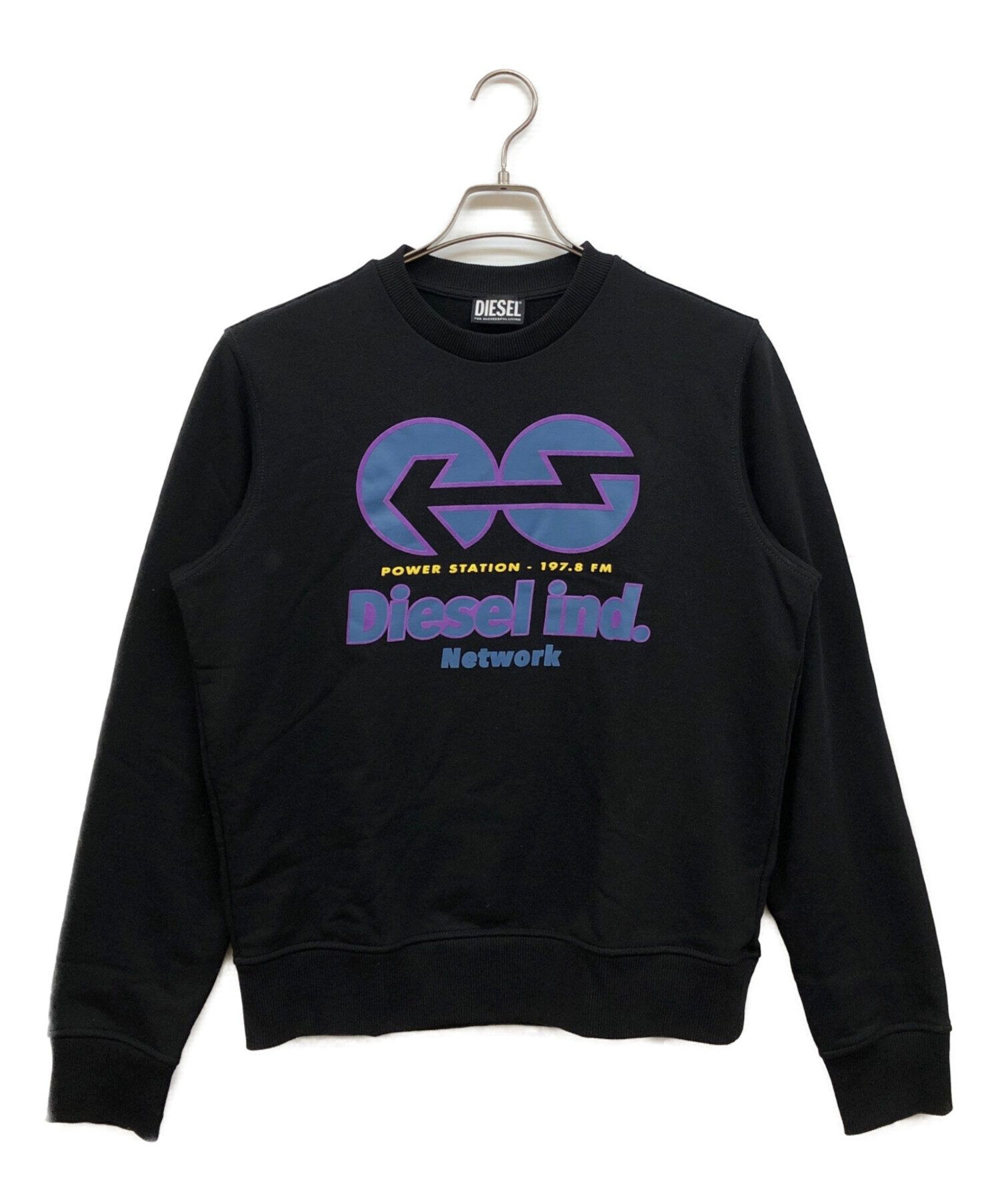 中古・古着通販】DIESEL (ディーゼル) プリントスウェット ブラック