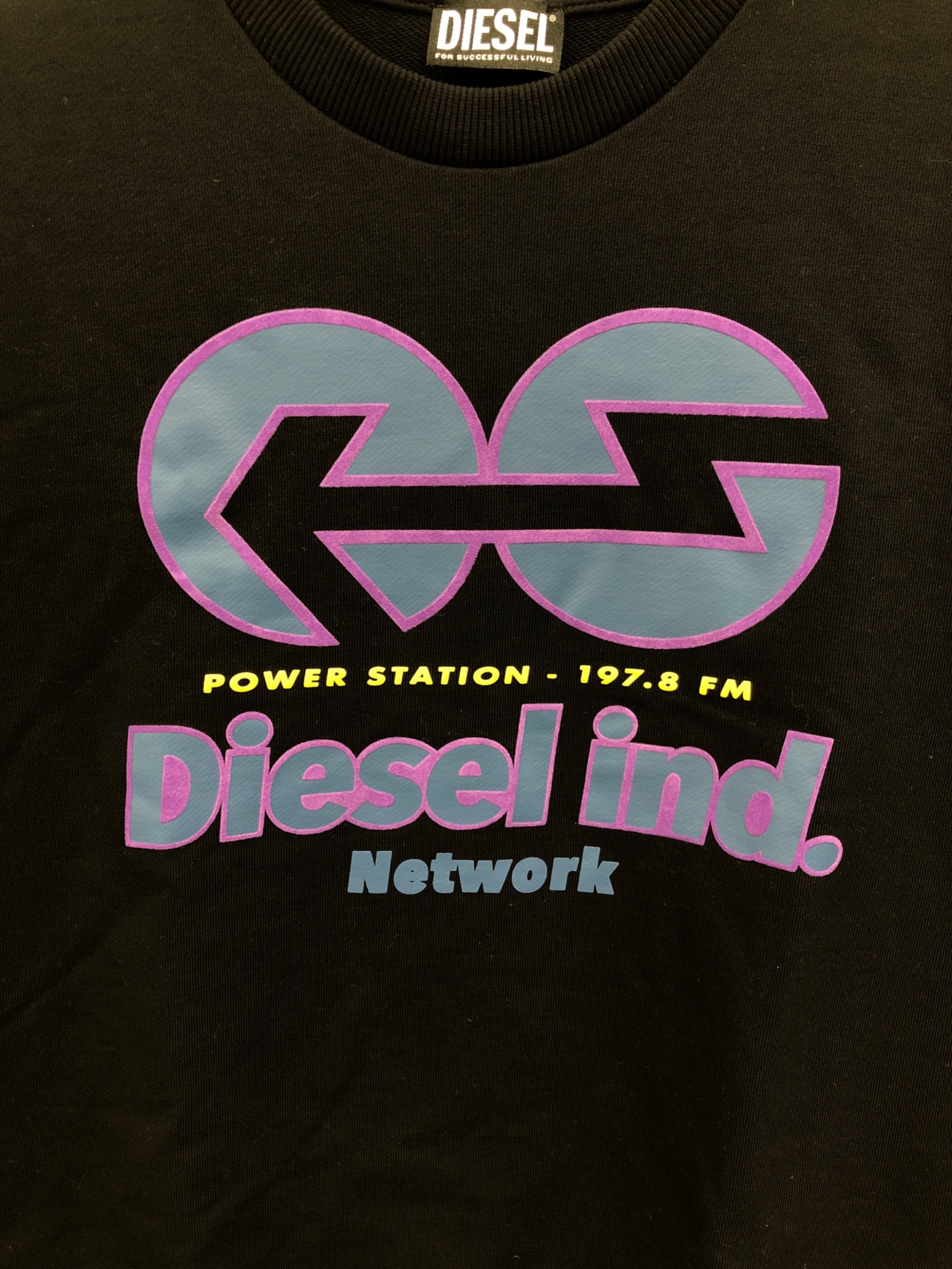 中古・古着通販】DIESEL (ディーゼル) プリントスウェット ブラック