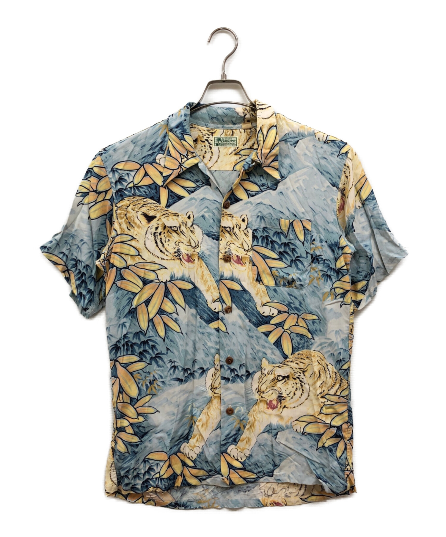 東洋 SUN SURF FIRELAND 実名復刻 アロハ 虎 M32691 中古・古着通販】Sun Surf (サンサーフ) 虎柄アロハシャツ ブルー